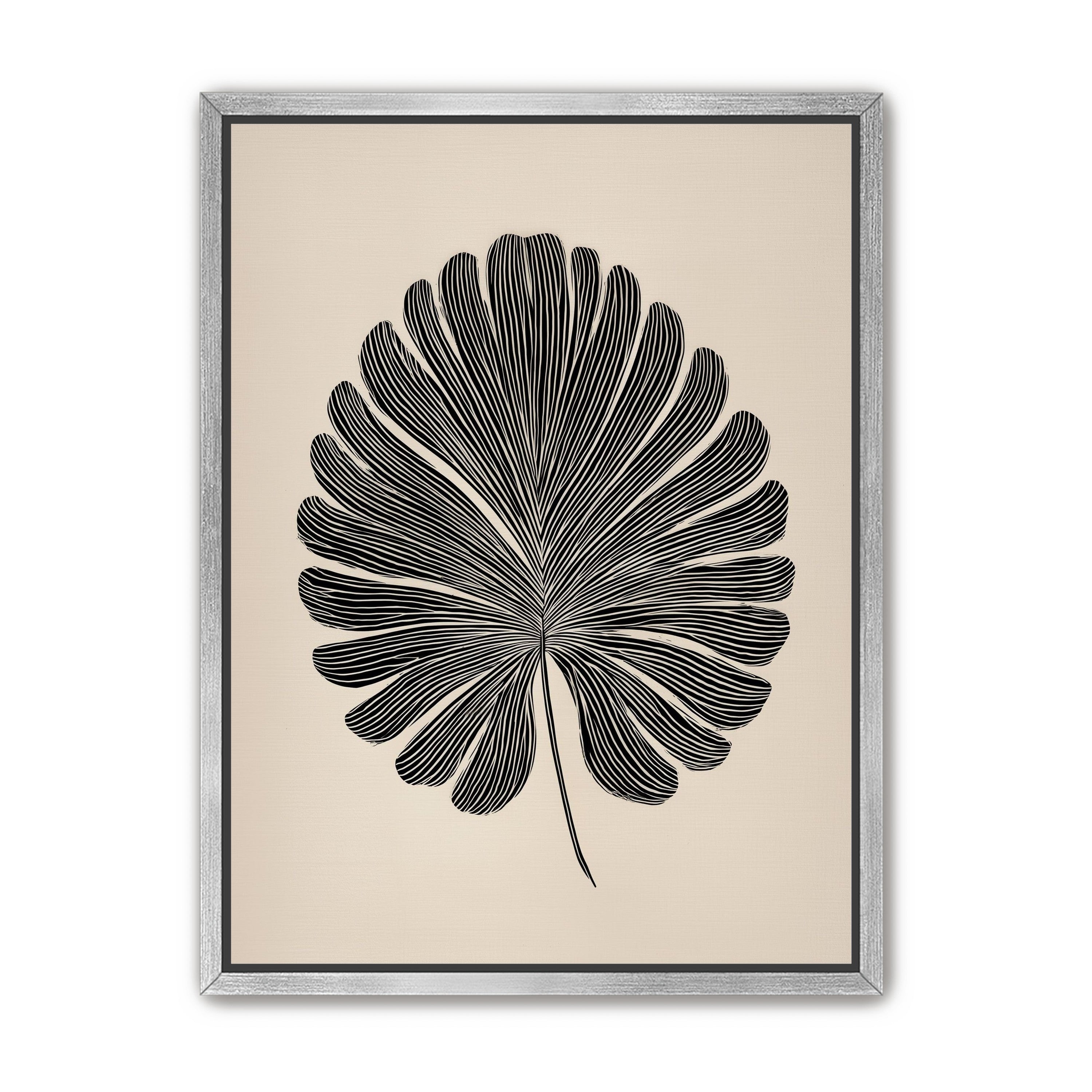Striped fan leaf alone