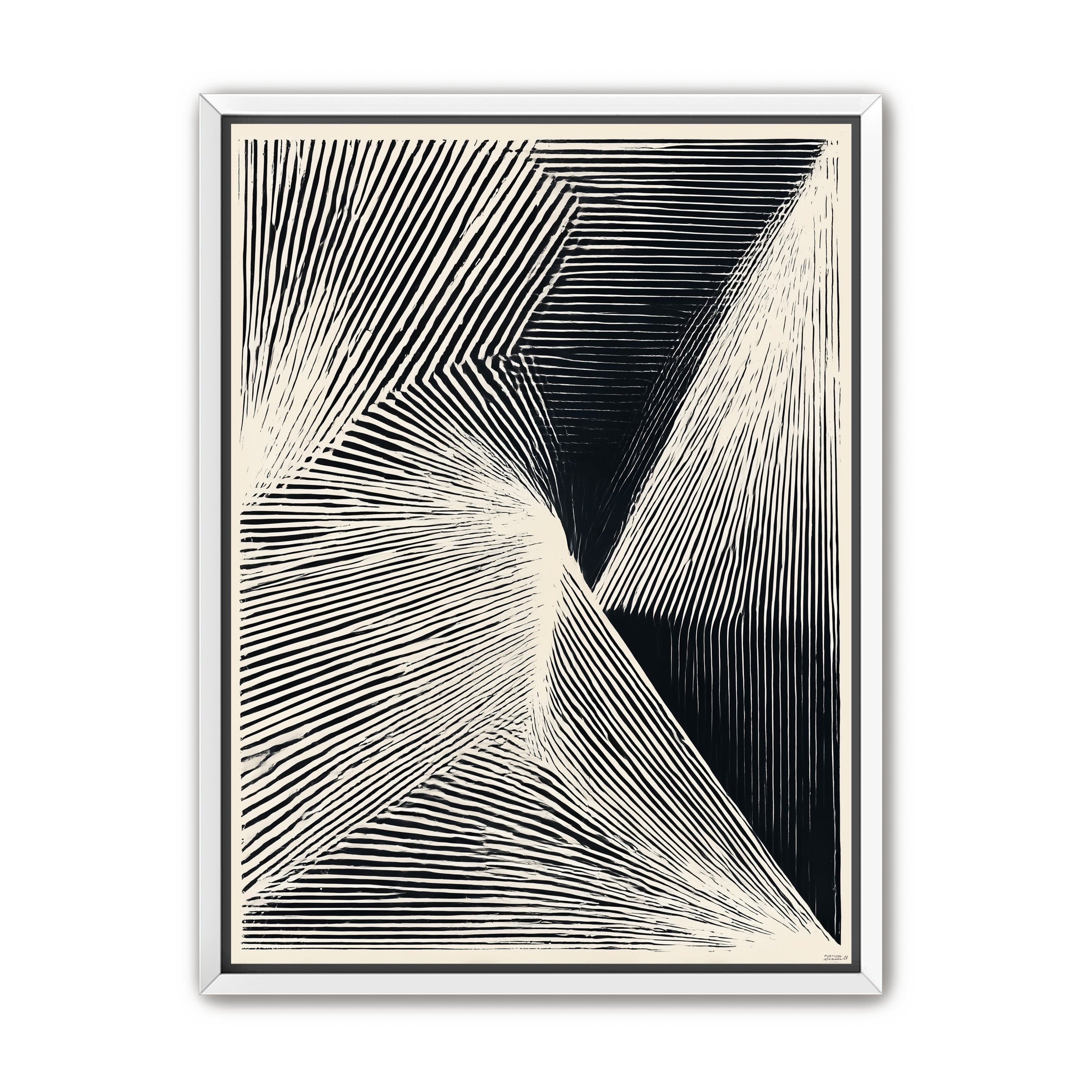 Where the lines break inward