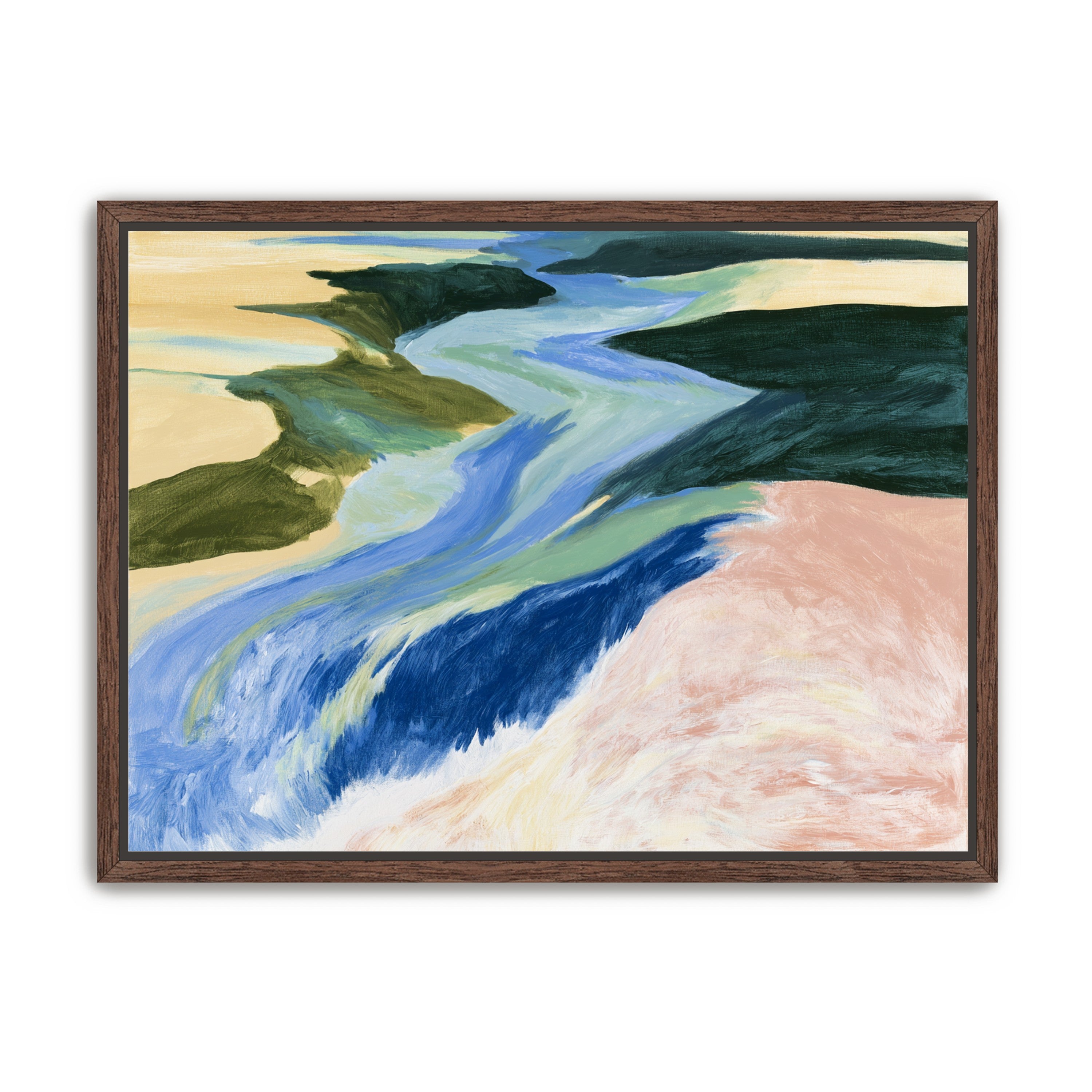 River bends through sandbars