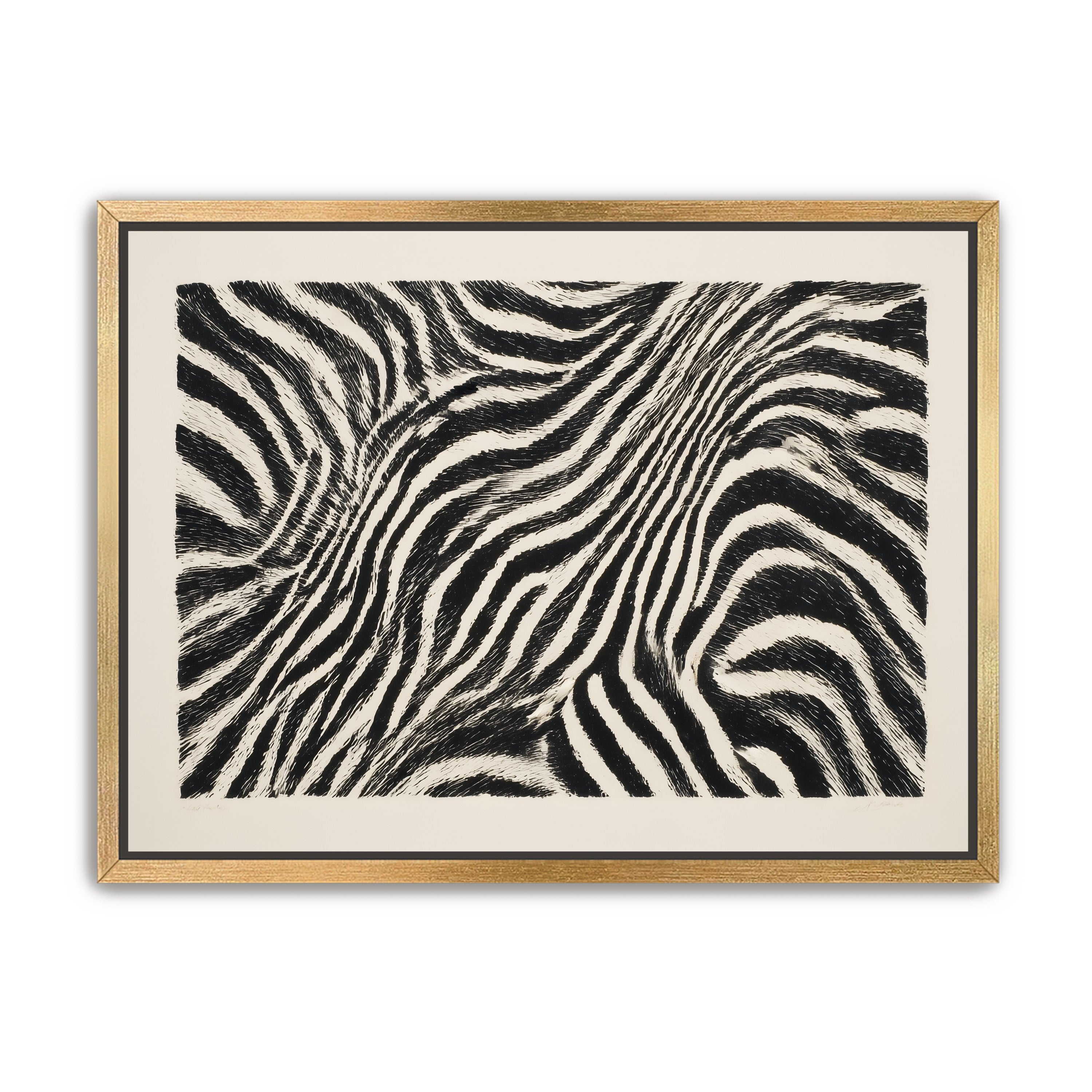Zebra stripes across the frame