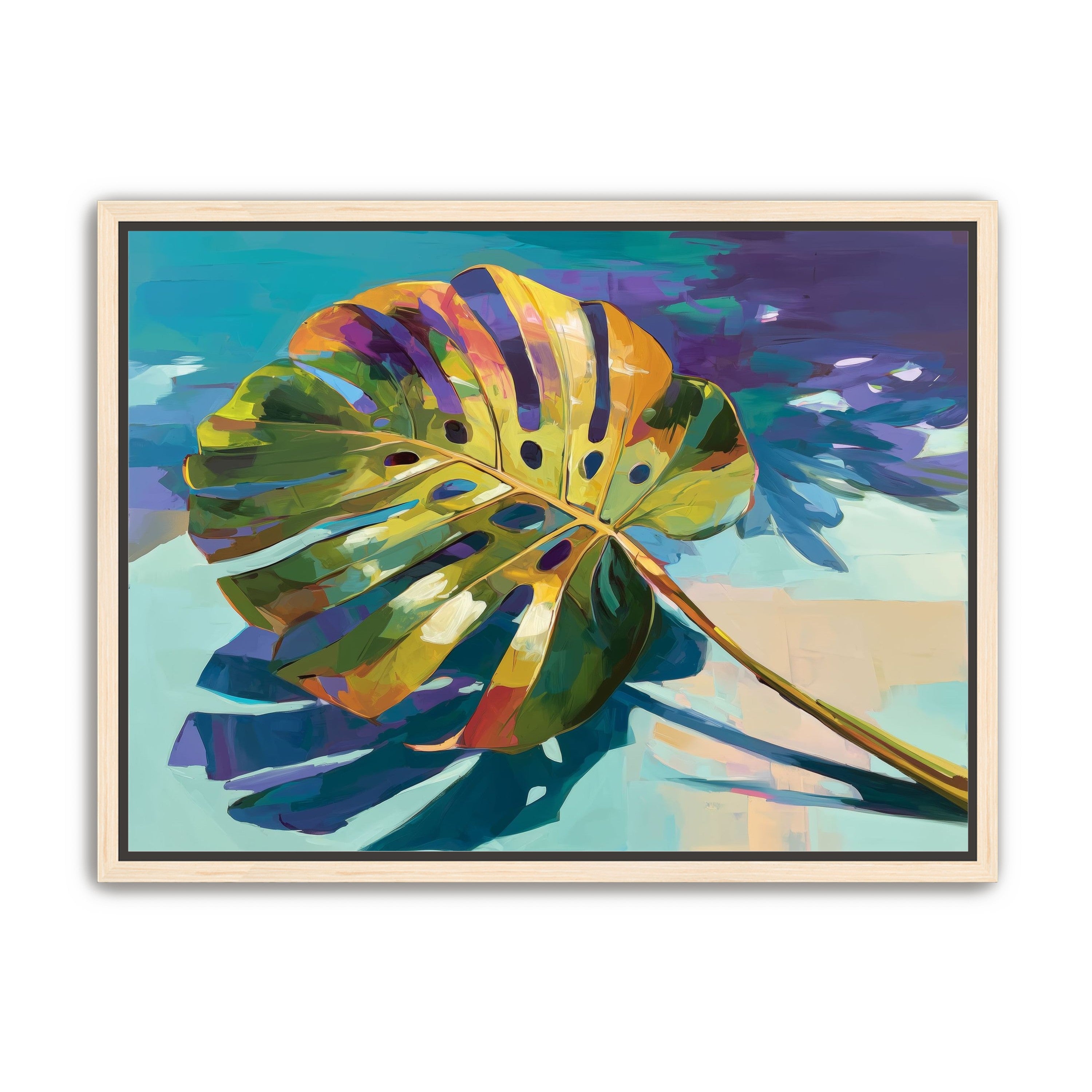 Palm Leaves in Layered Paint