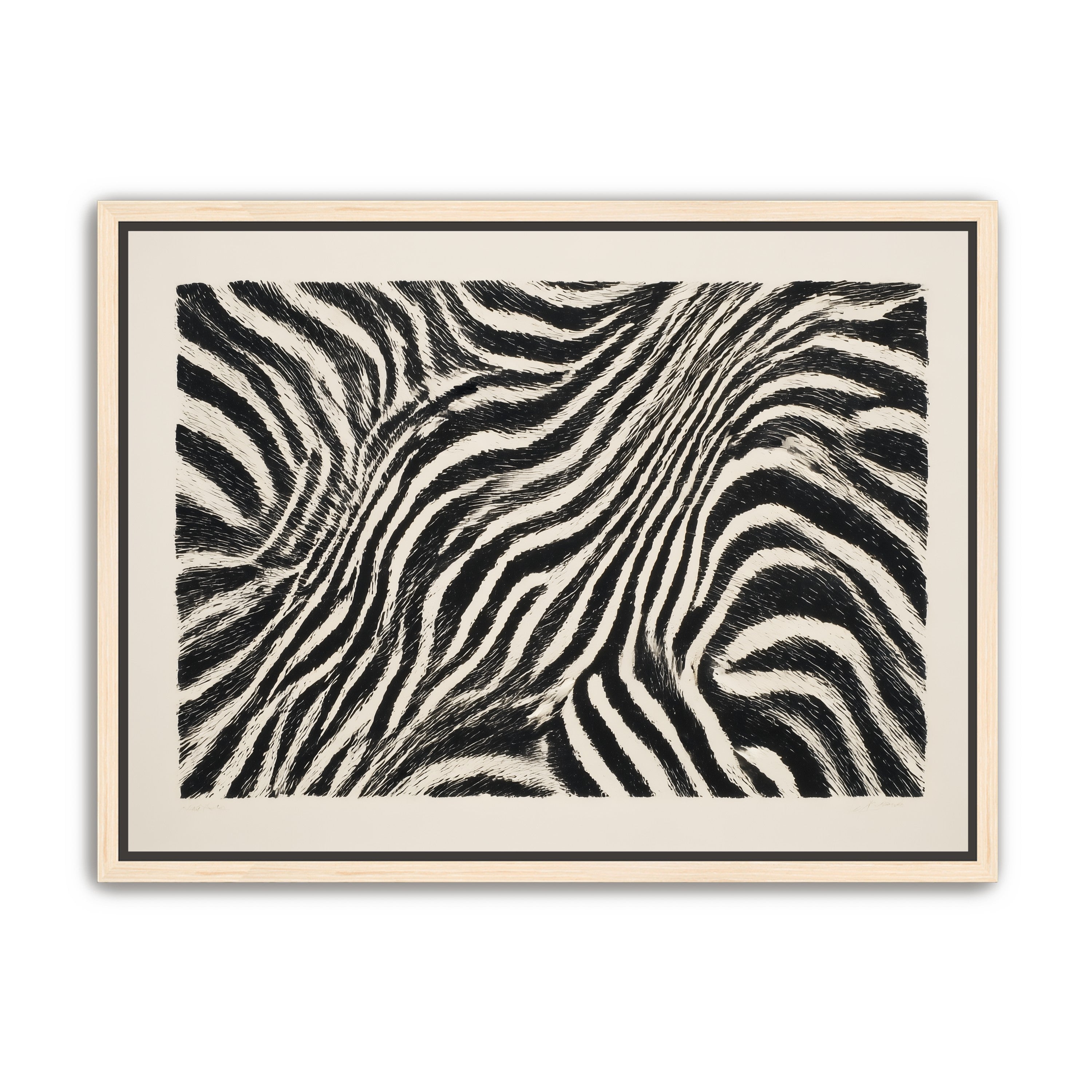 Zebra stripes across the frame