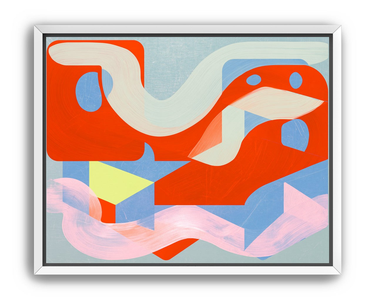Pale sweep over red blocks