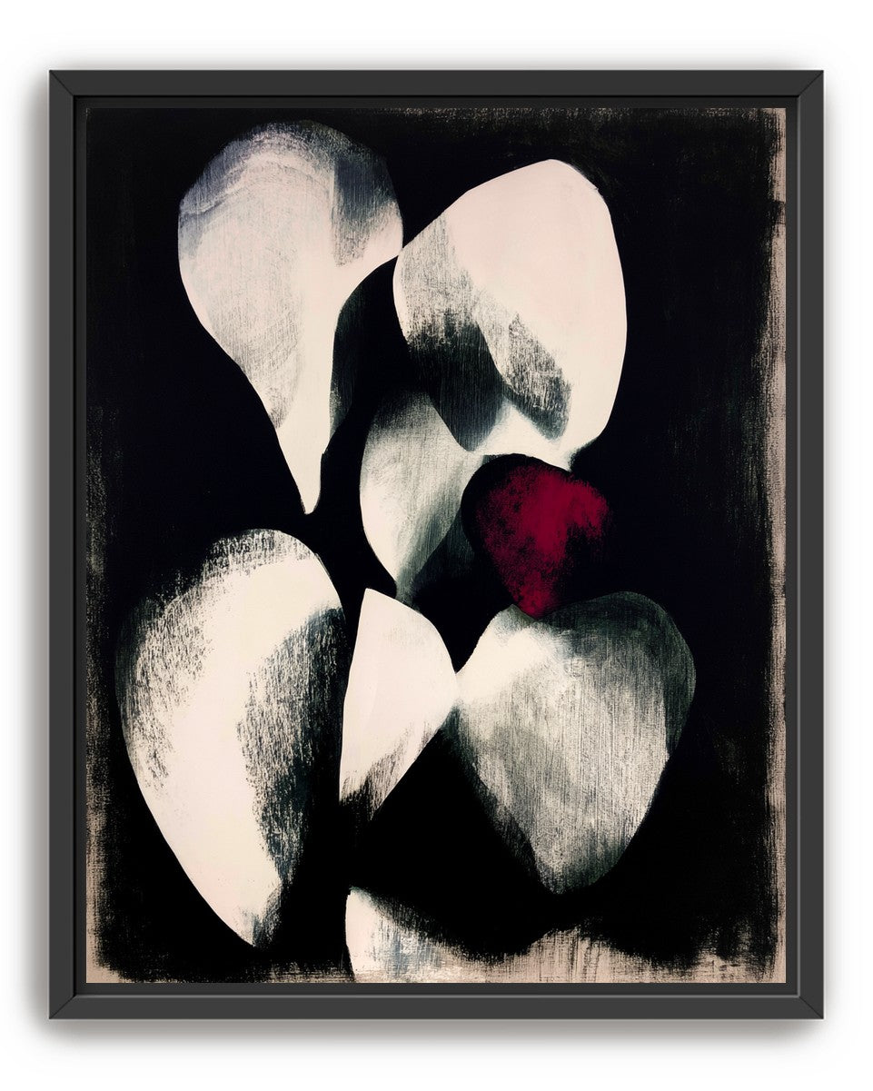 Red petal in shadowed bloom