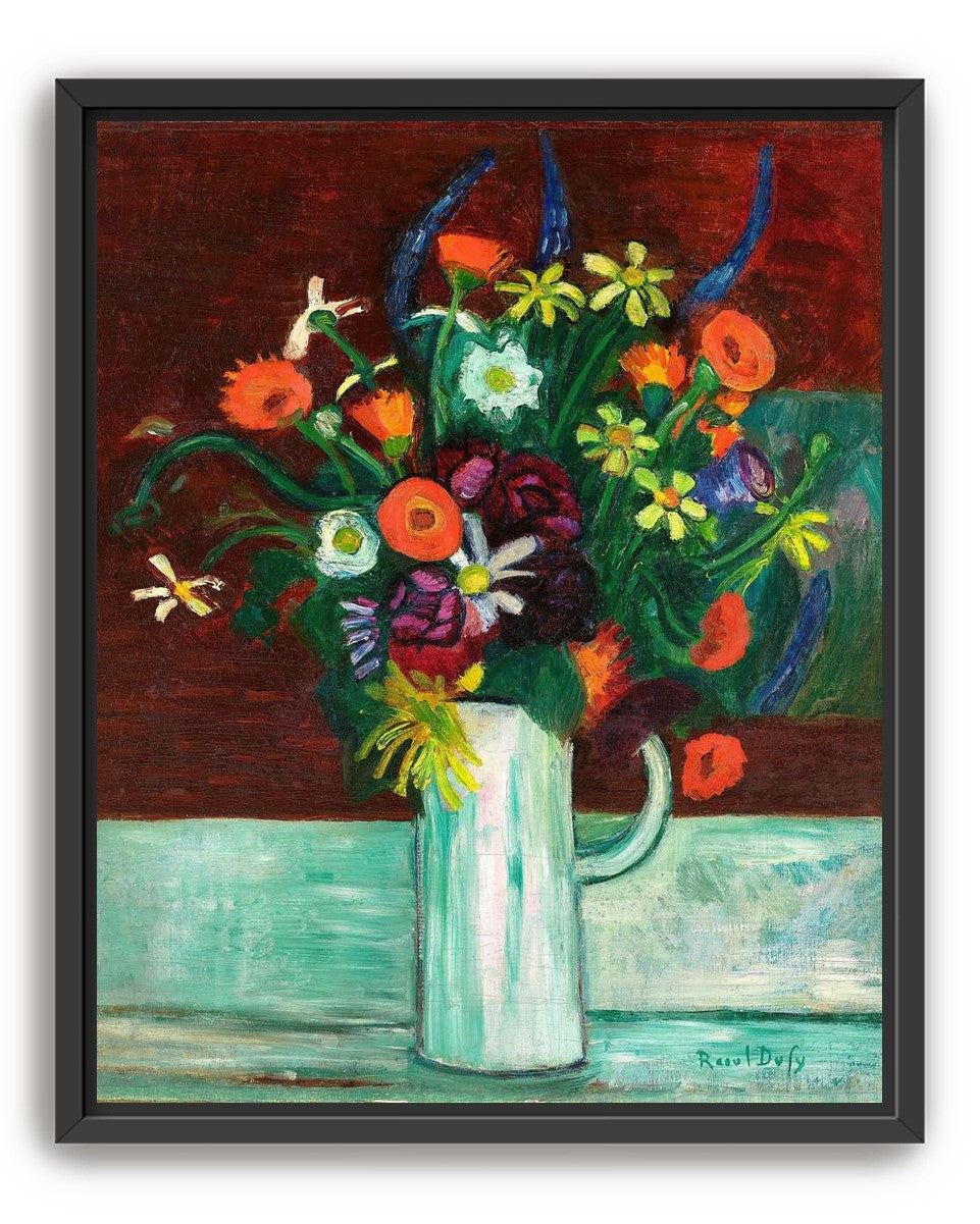 Flowers above the green table