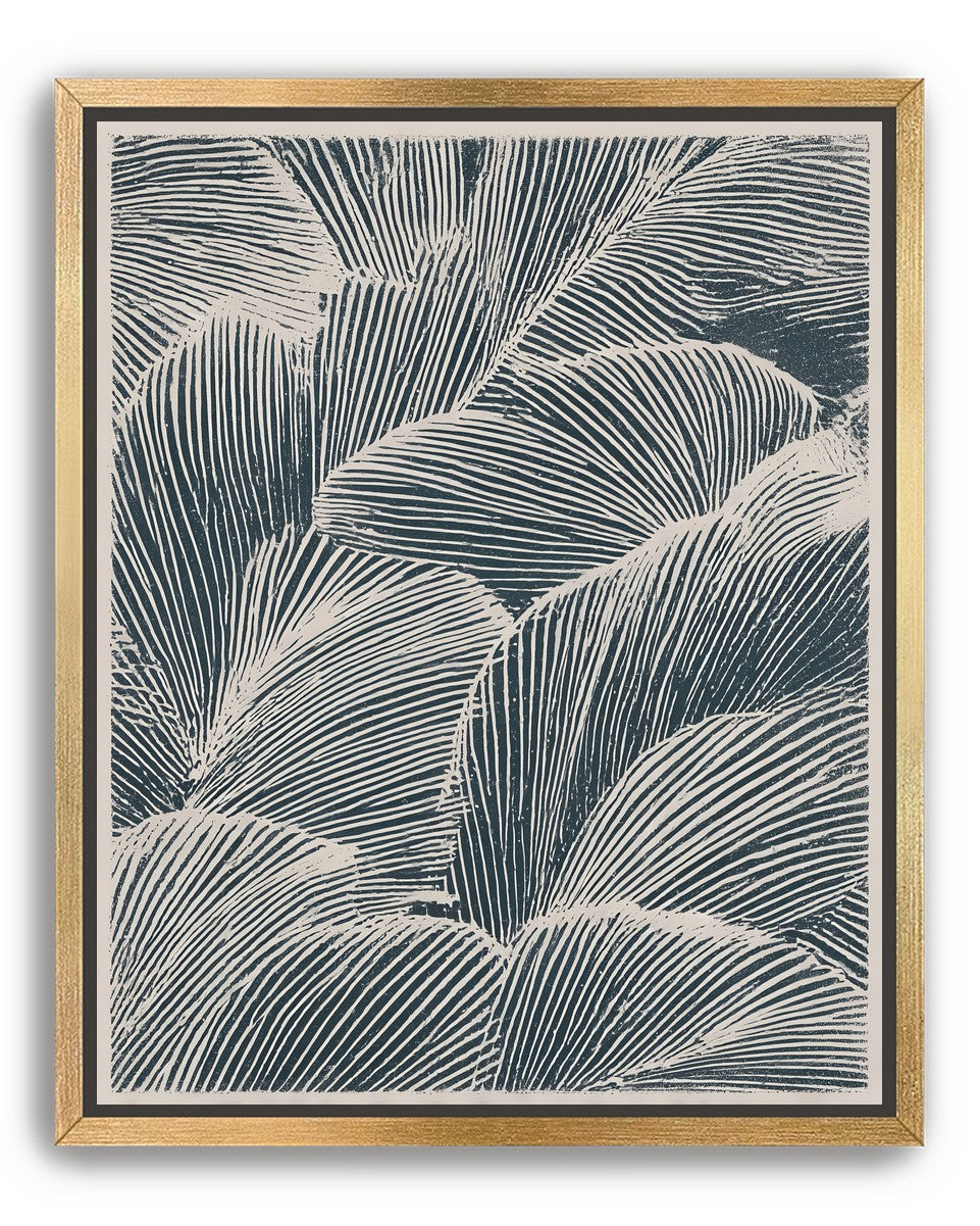 Palm fronds pressed together