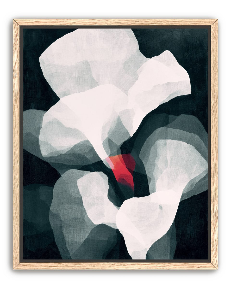 Red wedge among pale layers