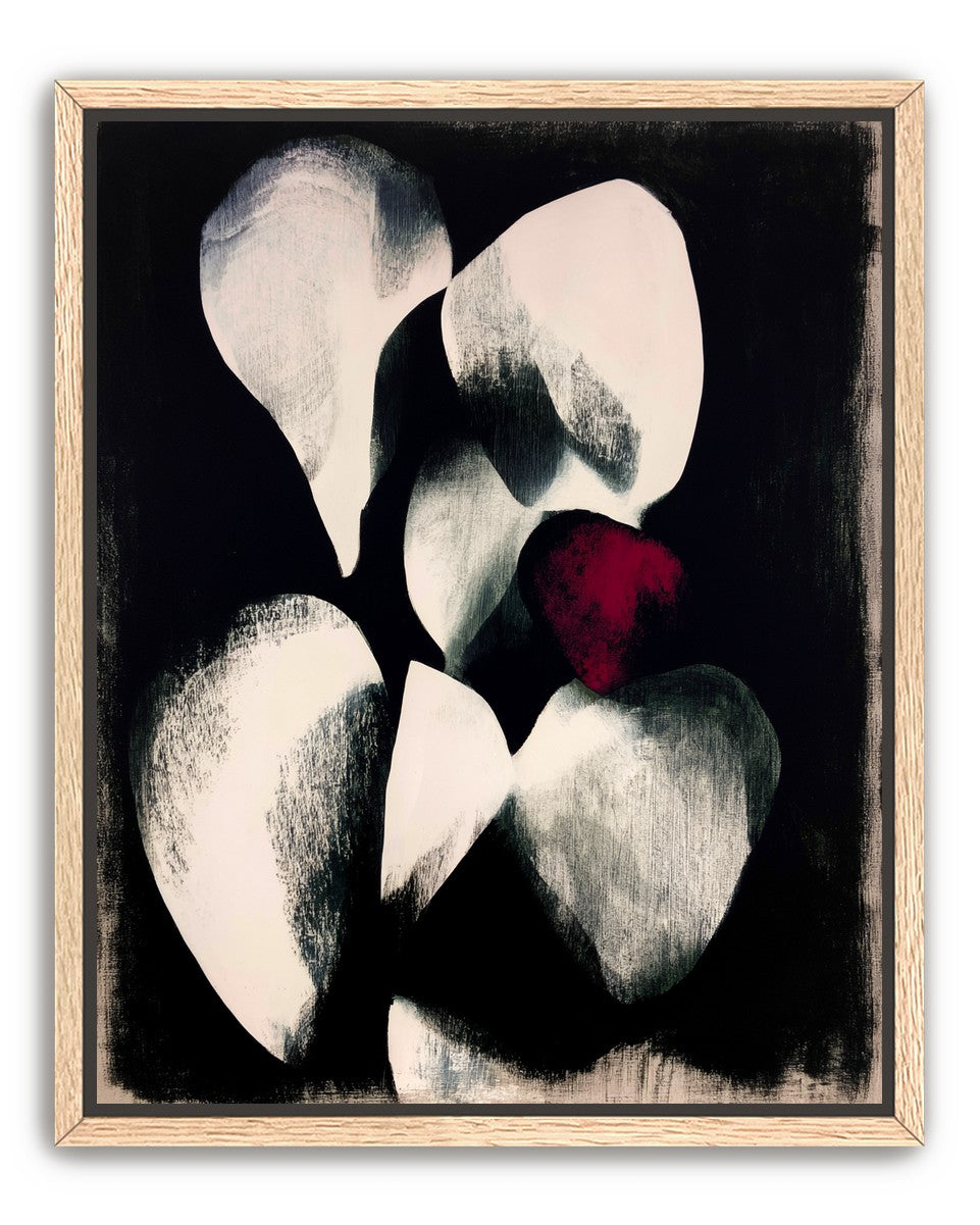 Red petal in shadowed bloom