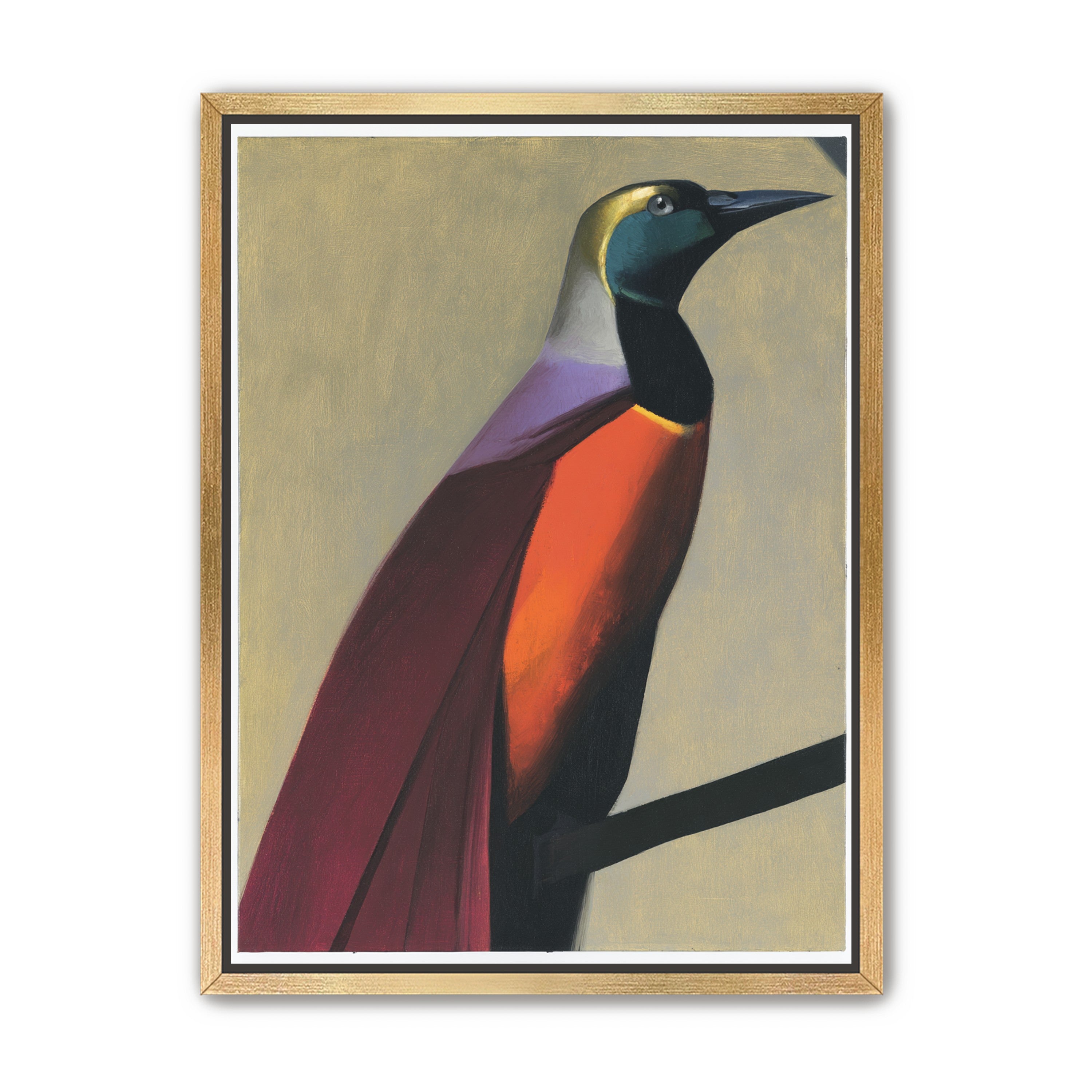Bright bird on a branch