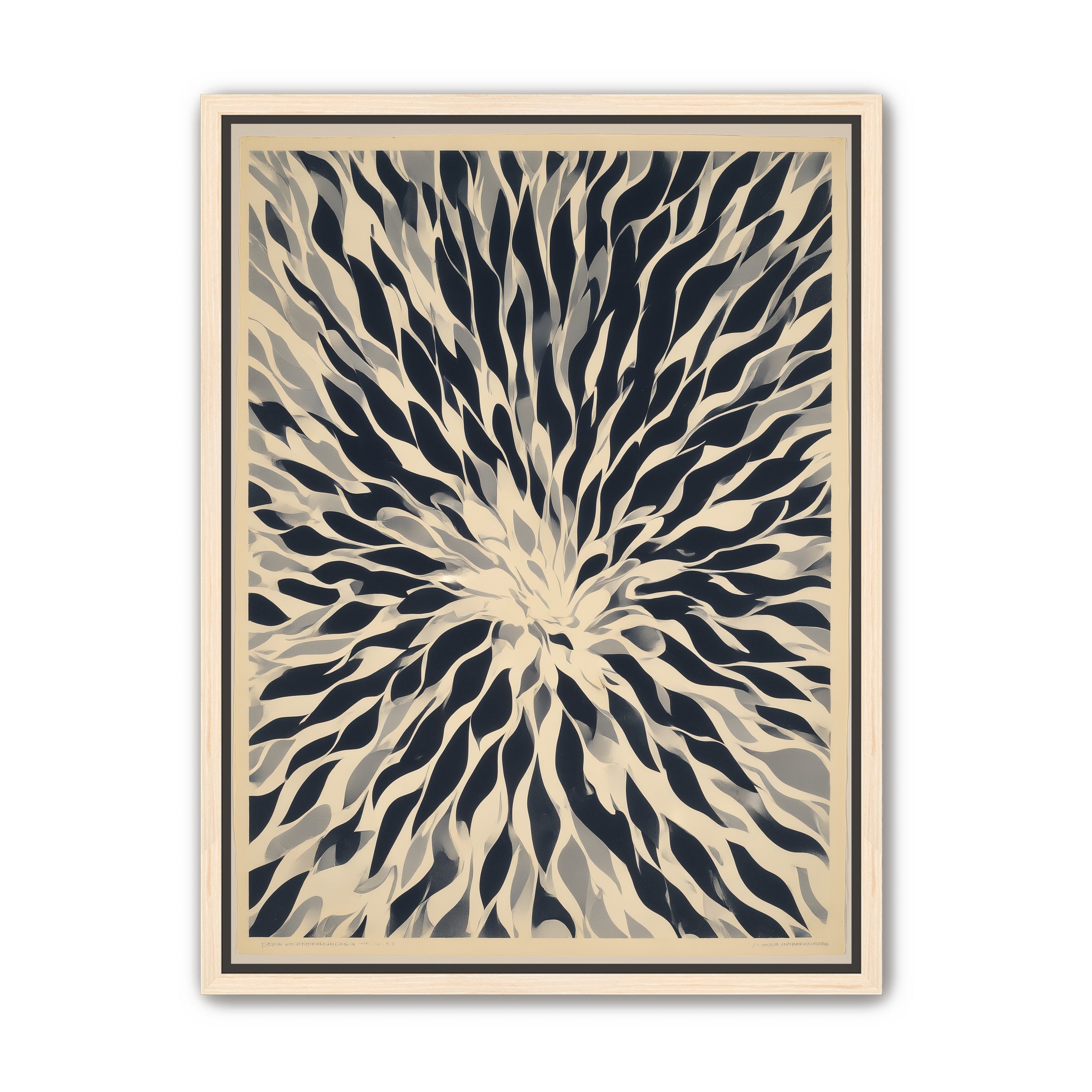 Dark forms around a white center