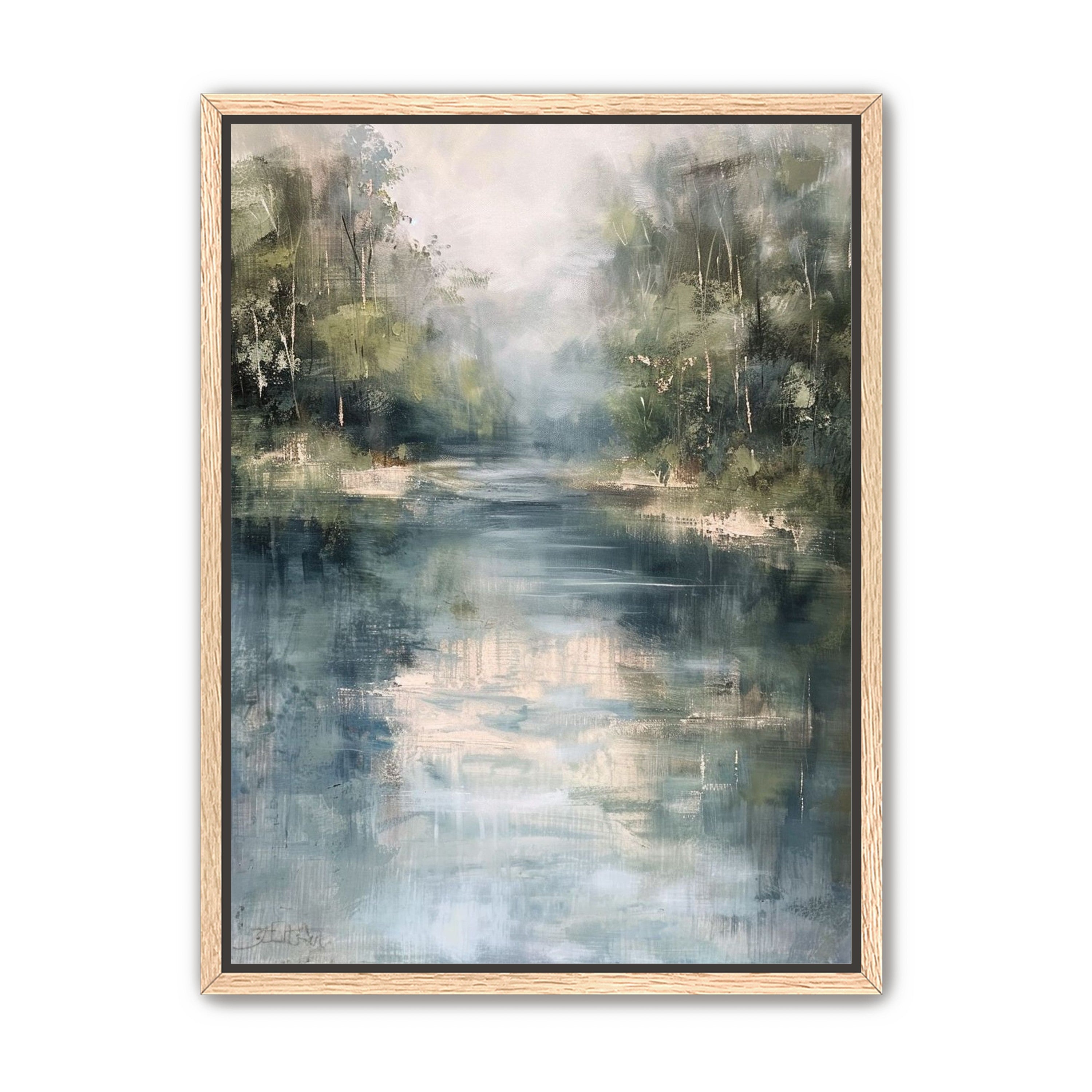 Pale sky in blue water