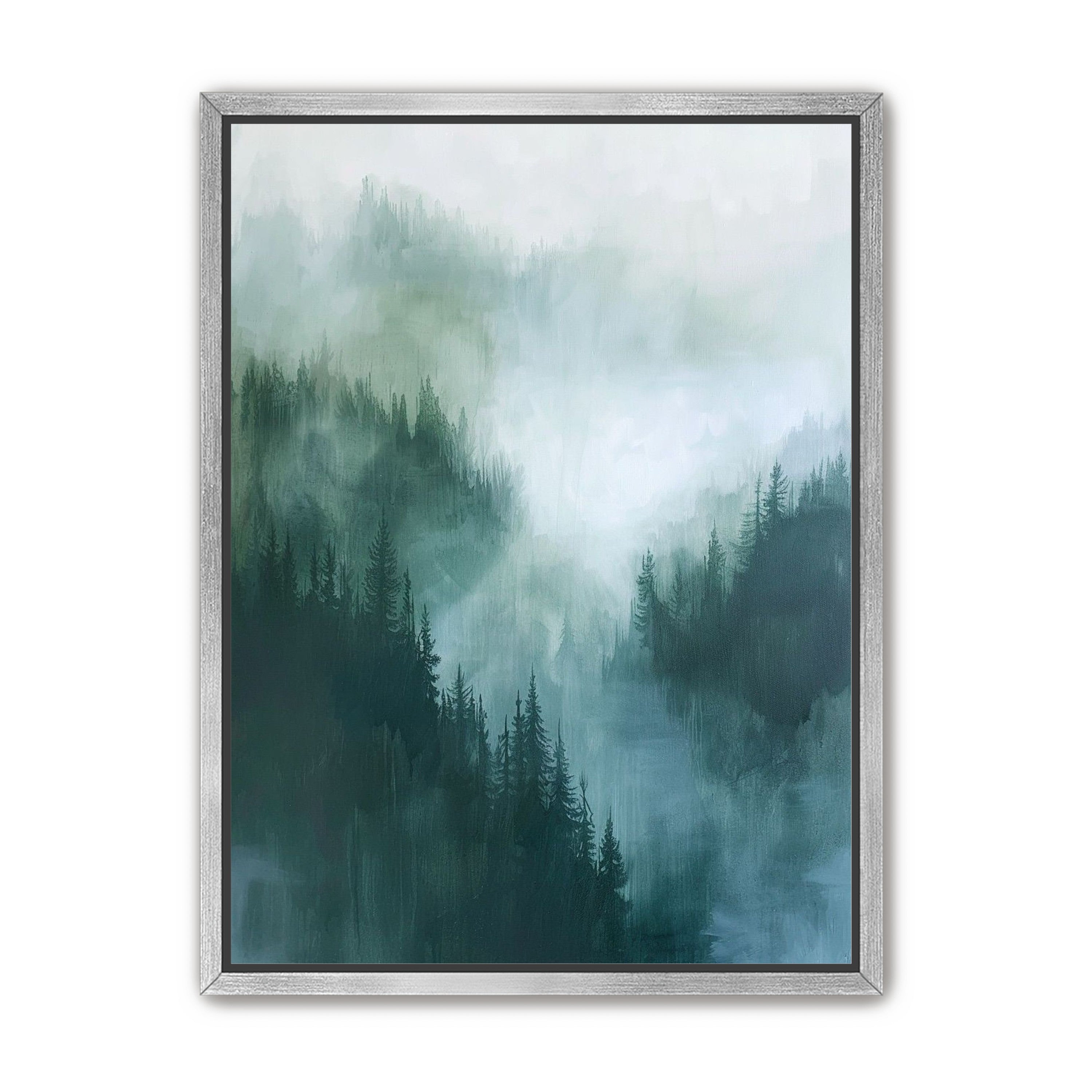 Mist caught in the pines