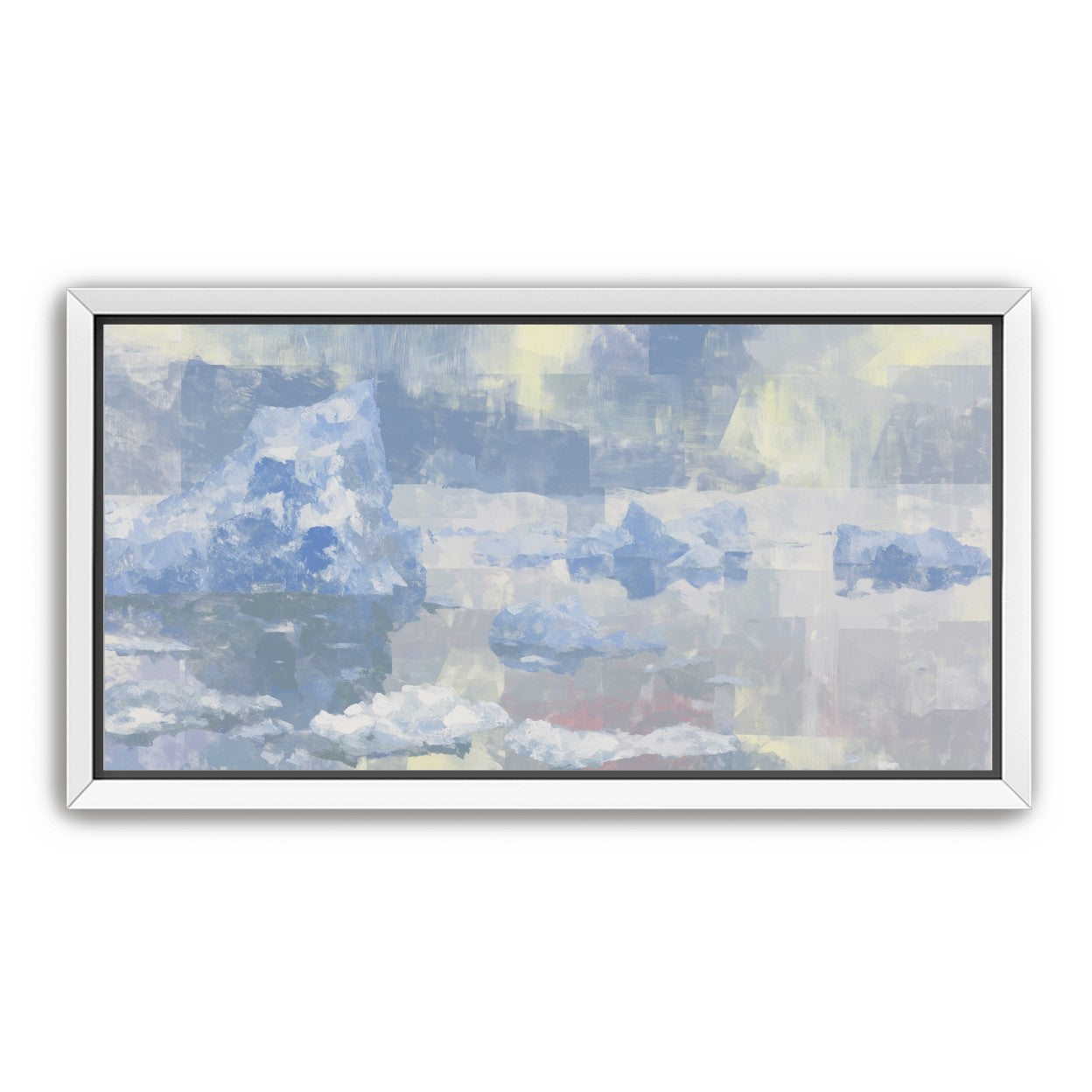 Blue shadows on drifting ice