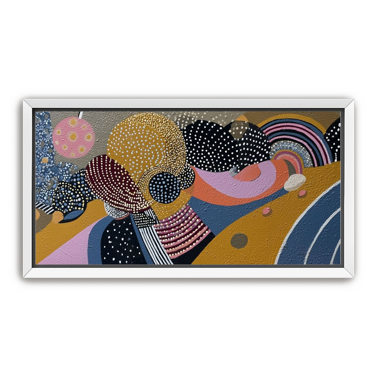 Overlapping Dotted Shapes