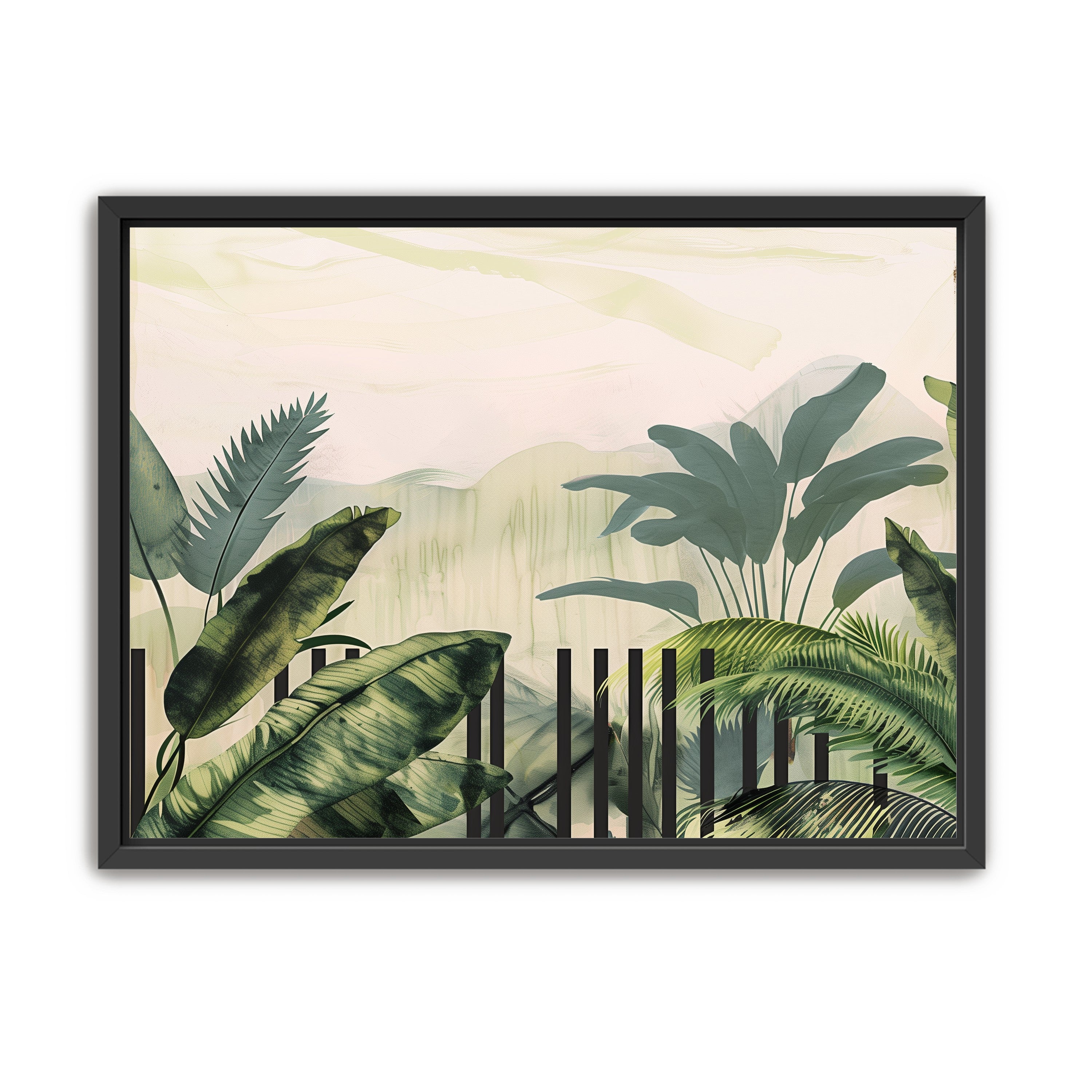 Black posts in the palms