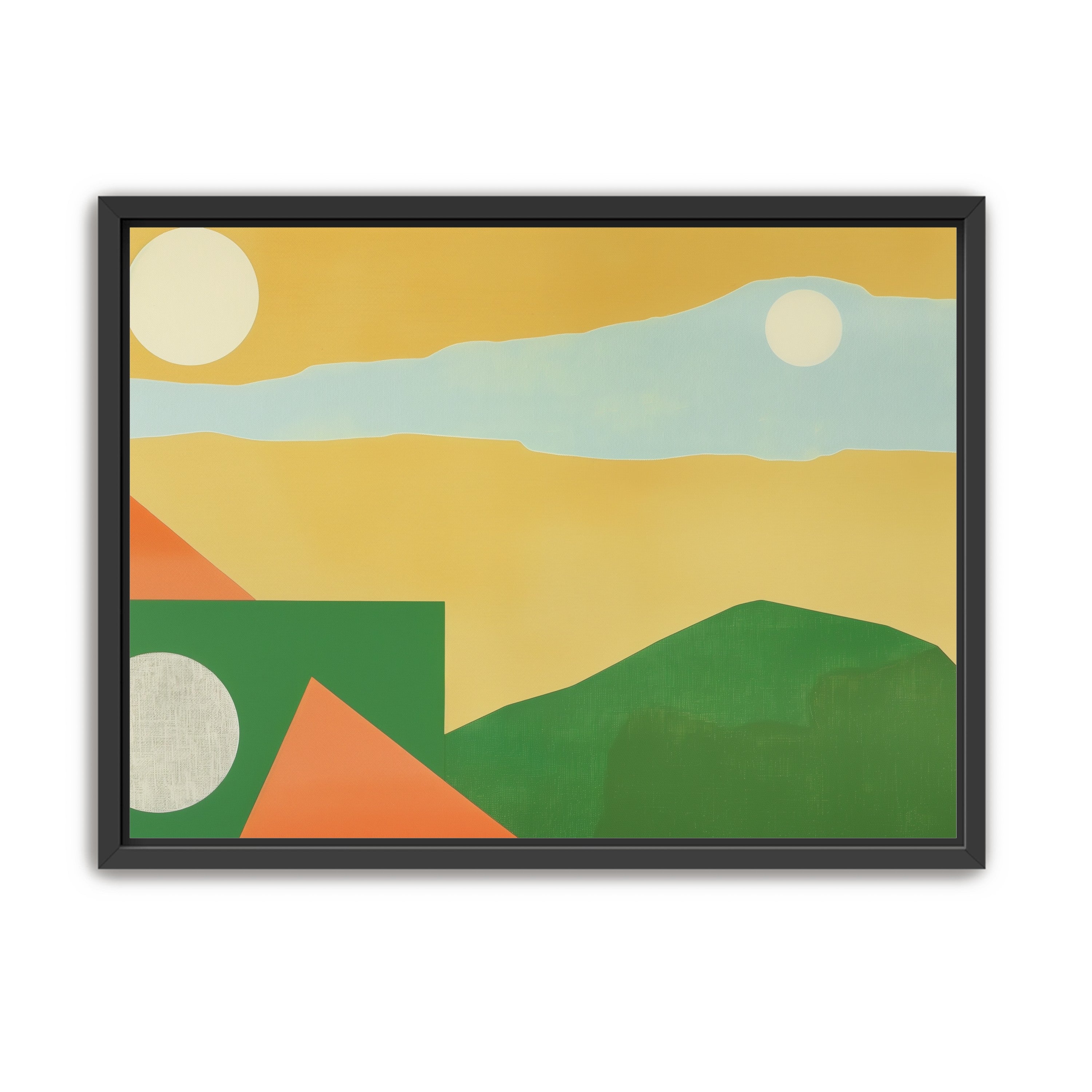 Two suns in yellow sky