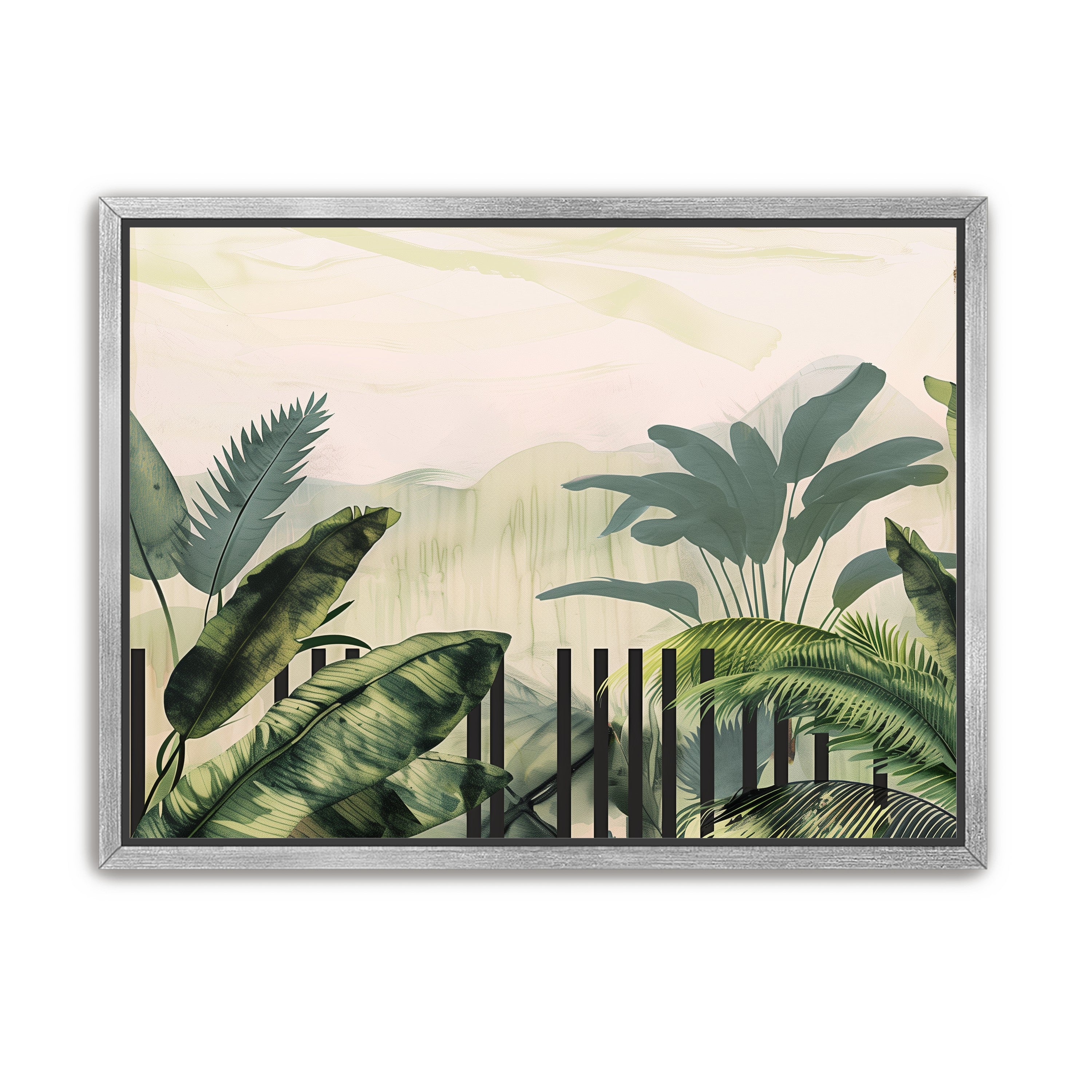 Black posts in the palms