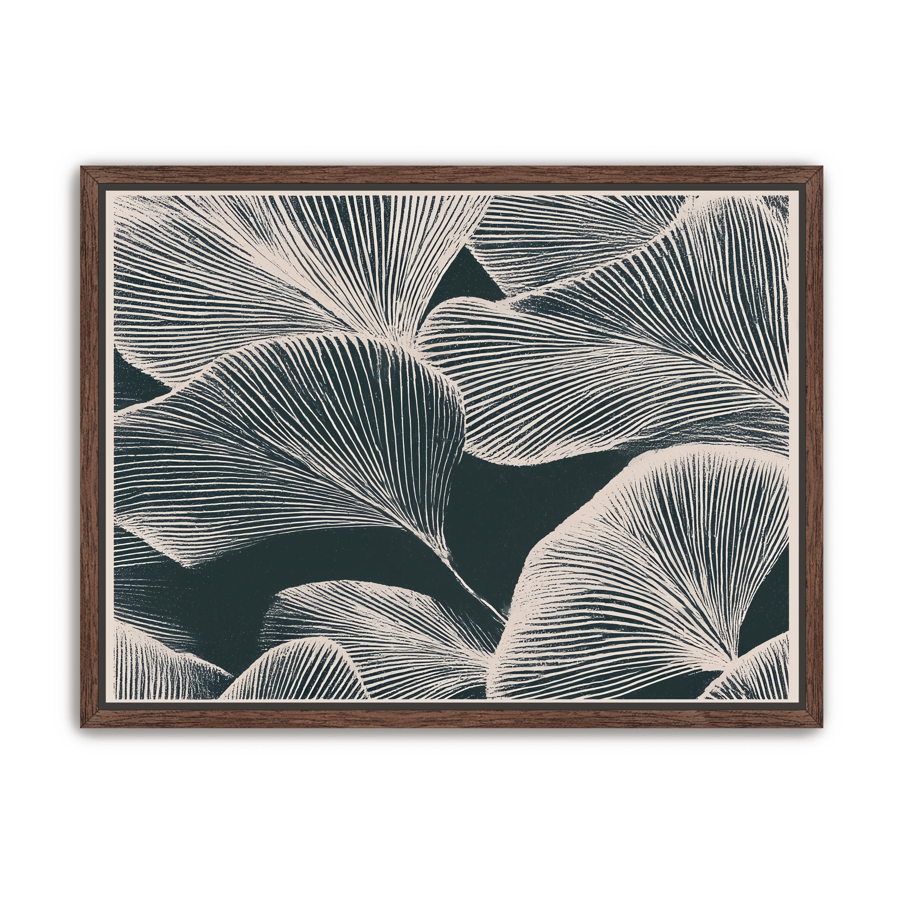 Pale veins on dark leaves