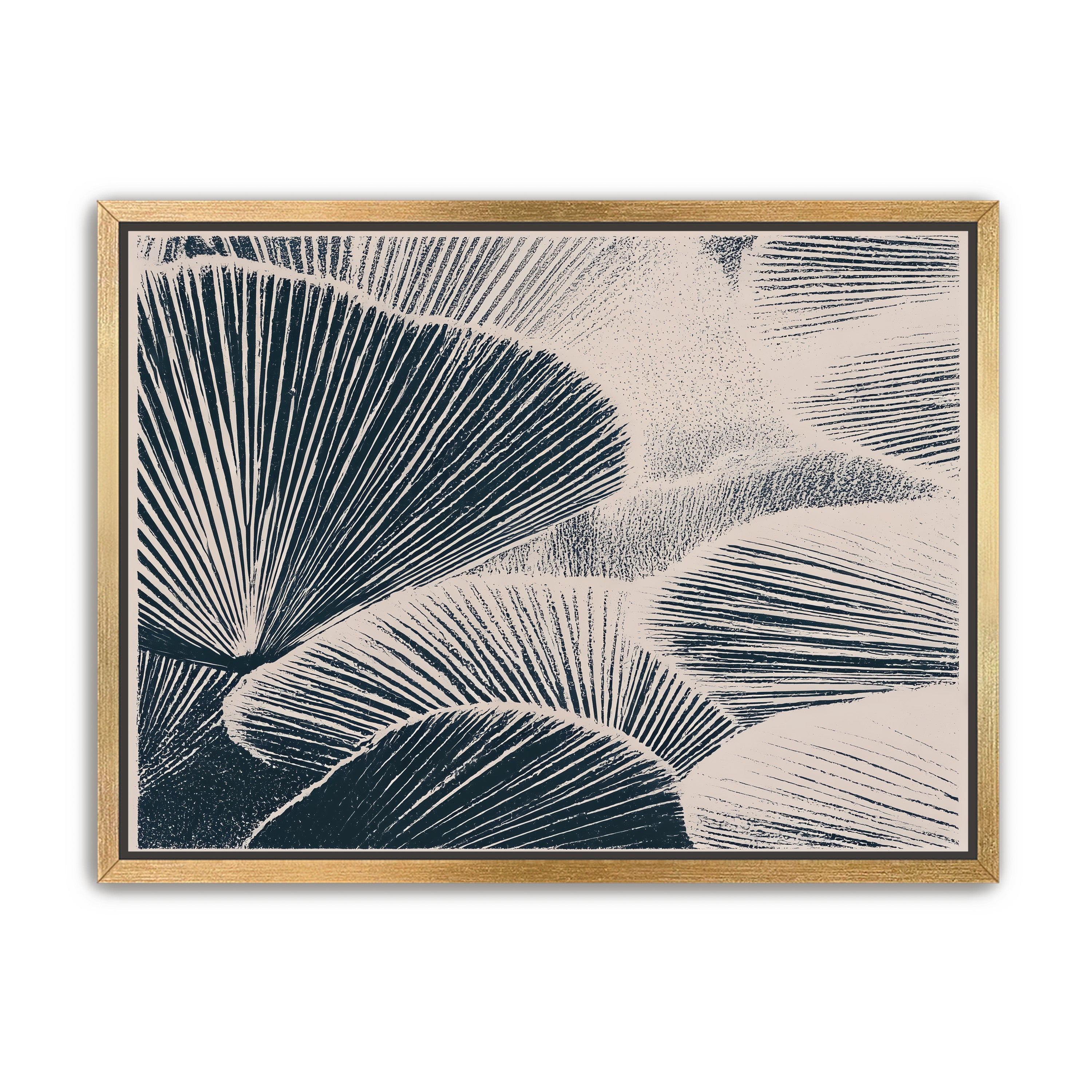 Ink shadows on palm fronds