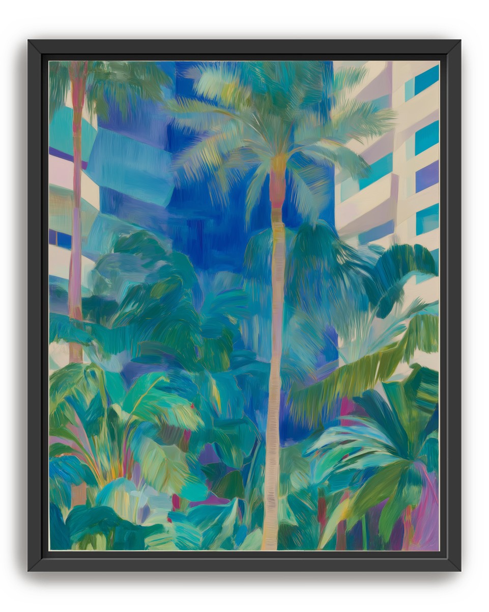 Palm shade between towers