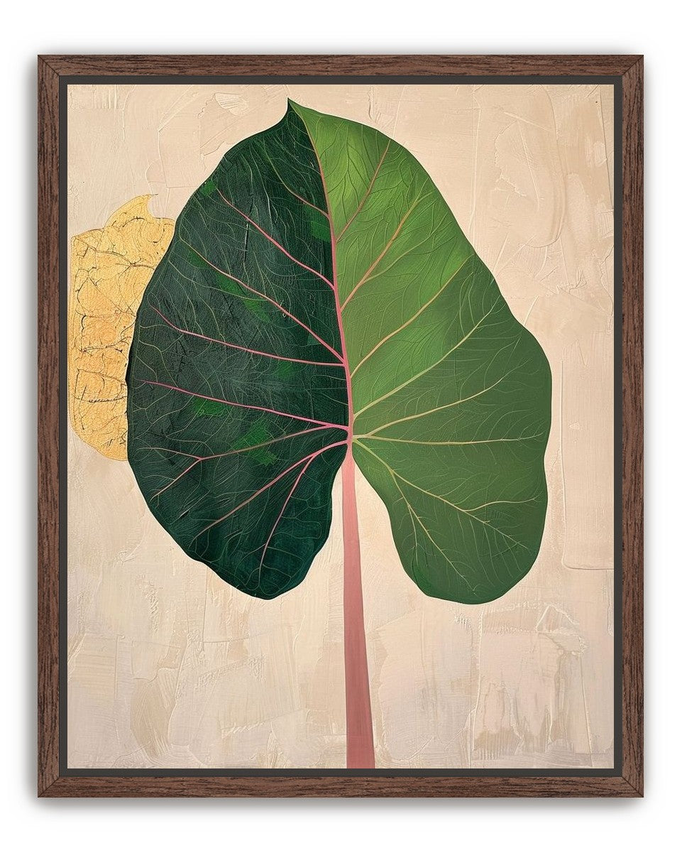 Split green leaf portrait
