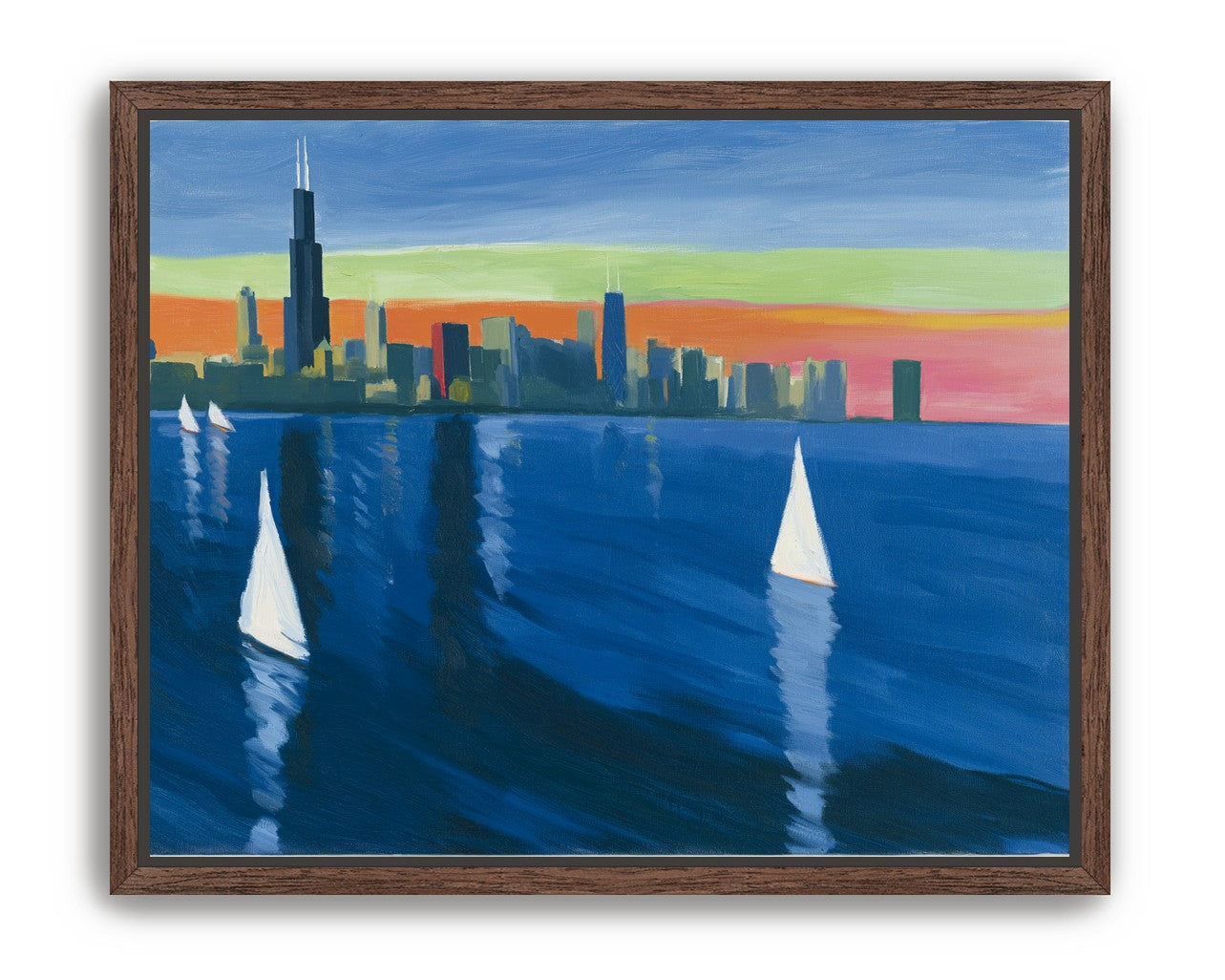 White sails against the skyline