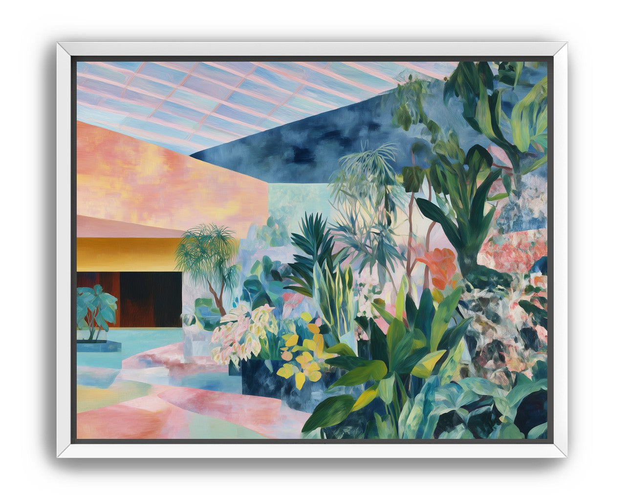 Pastel rooms for green leaves