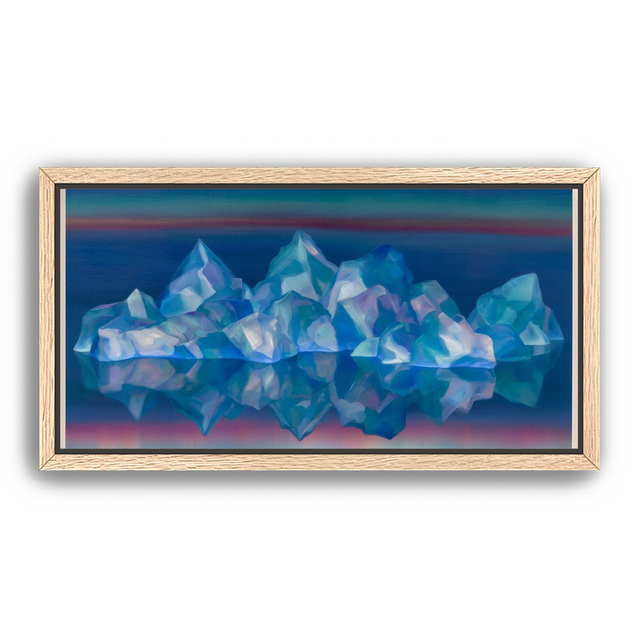Icebergs in banded twilight
