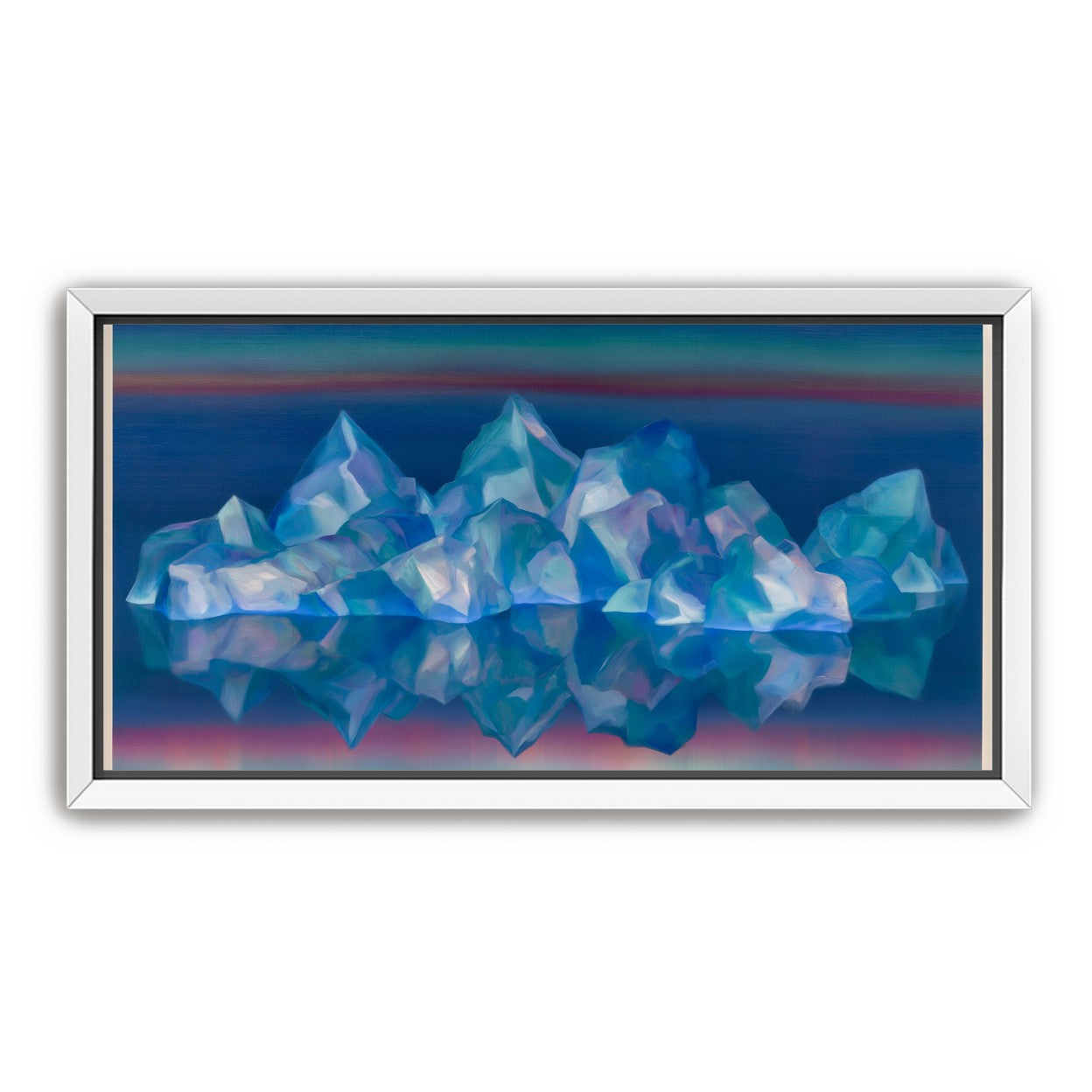 Icebergs in banded twilight