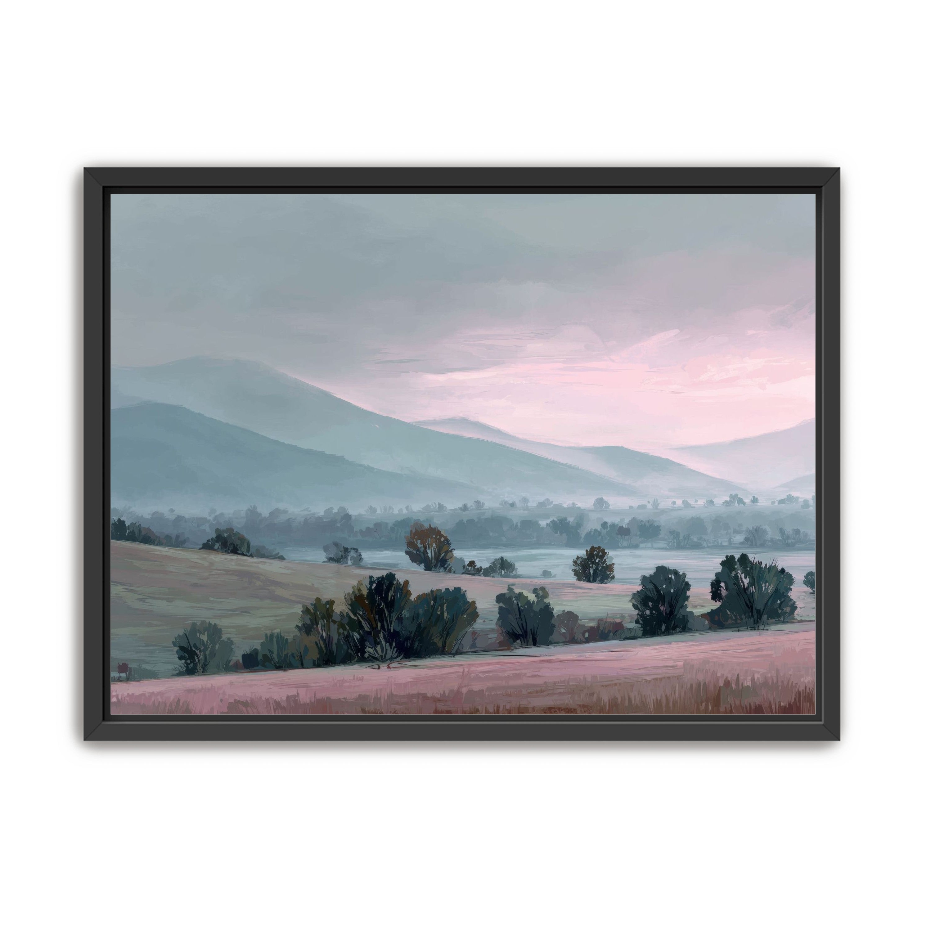 Low Hills Fading into Mist