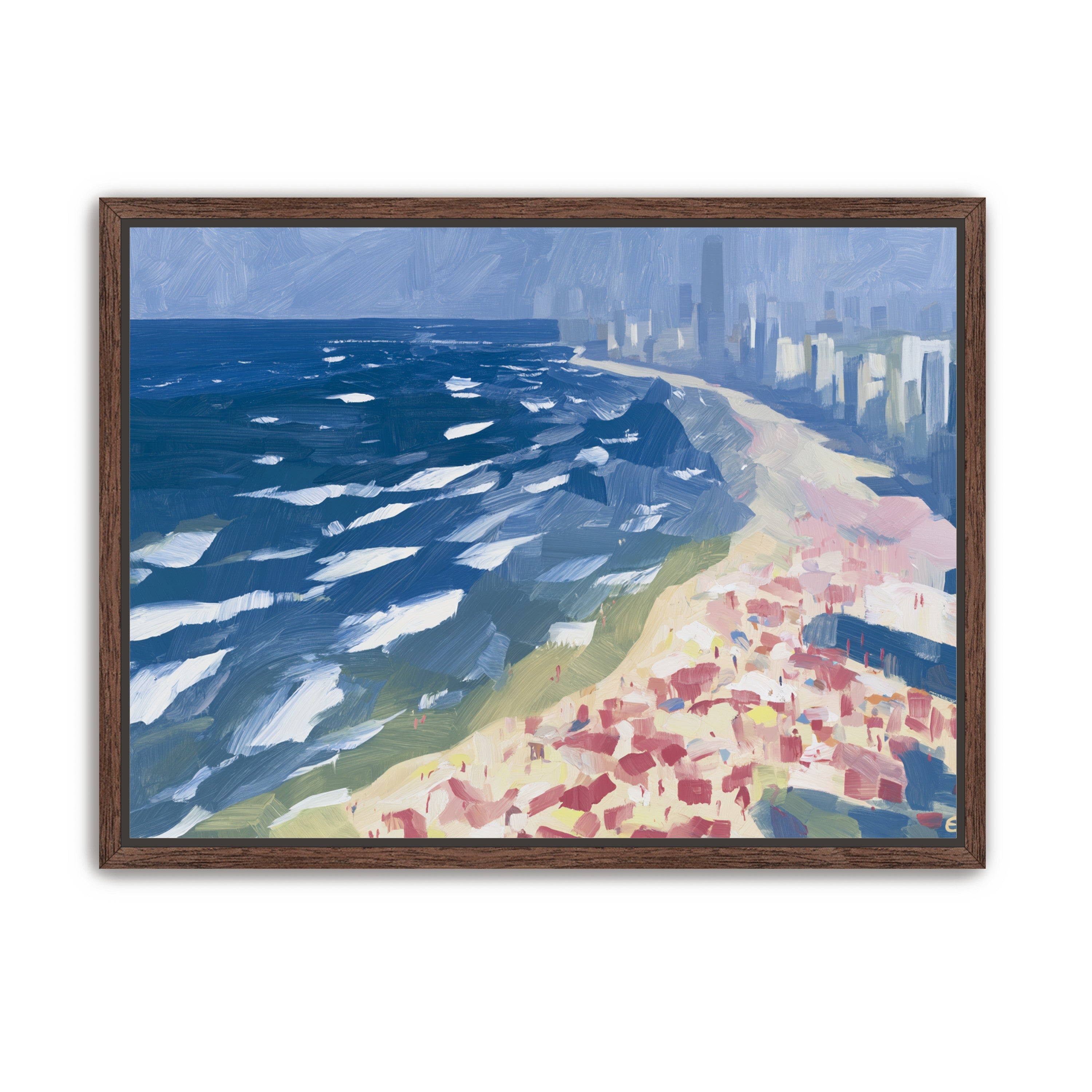 City towers above the surf
