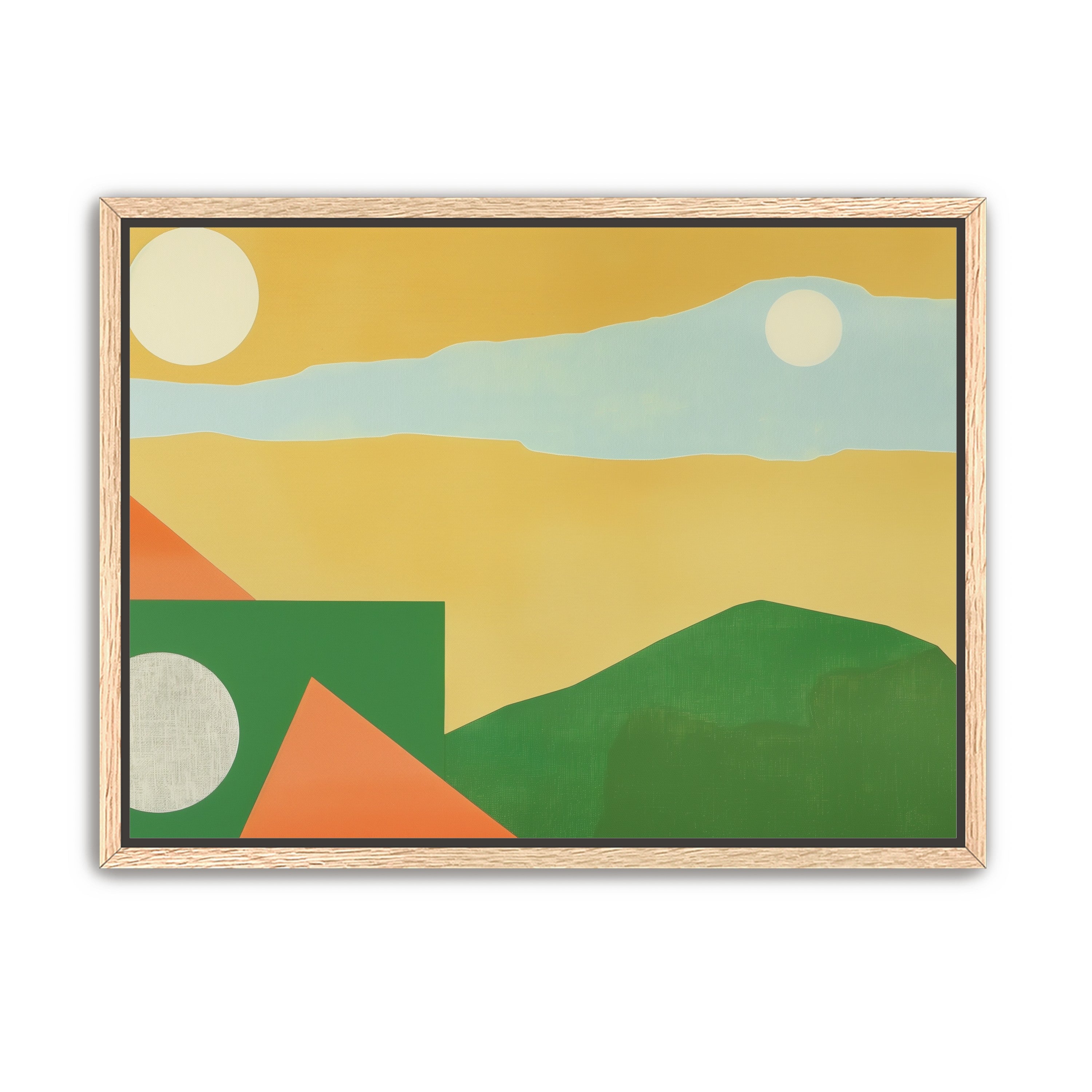 Two suns in yellow sky