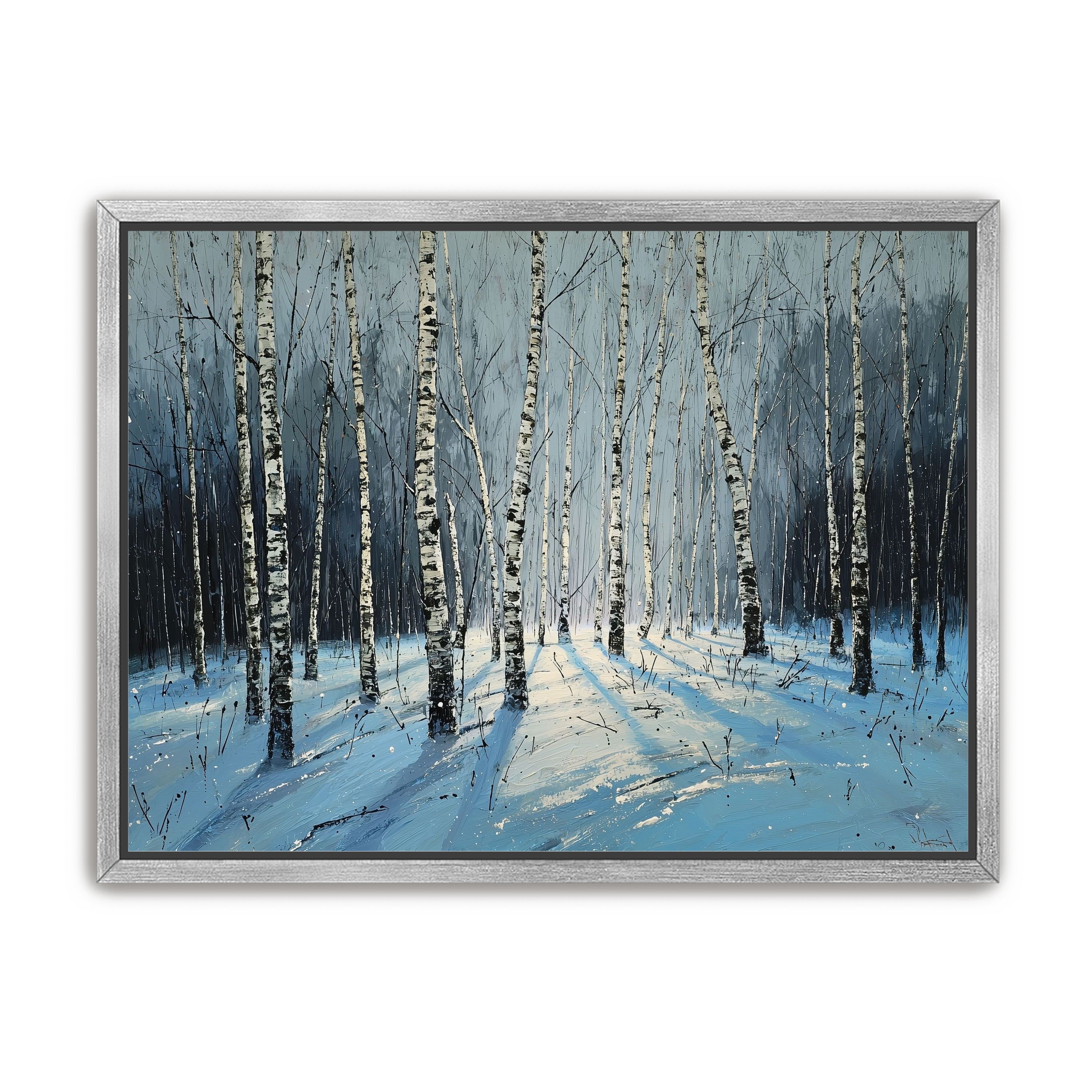 Birch Trees in Winter Light