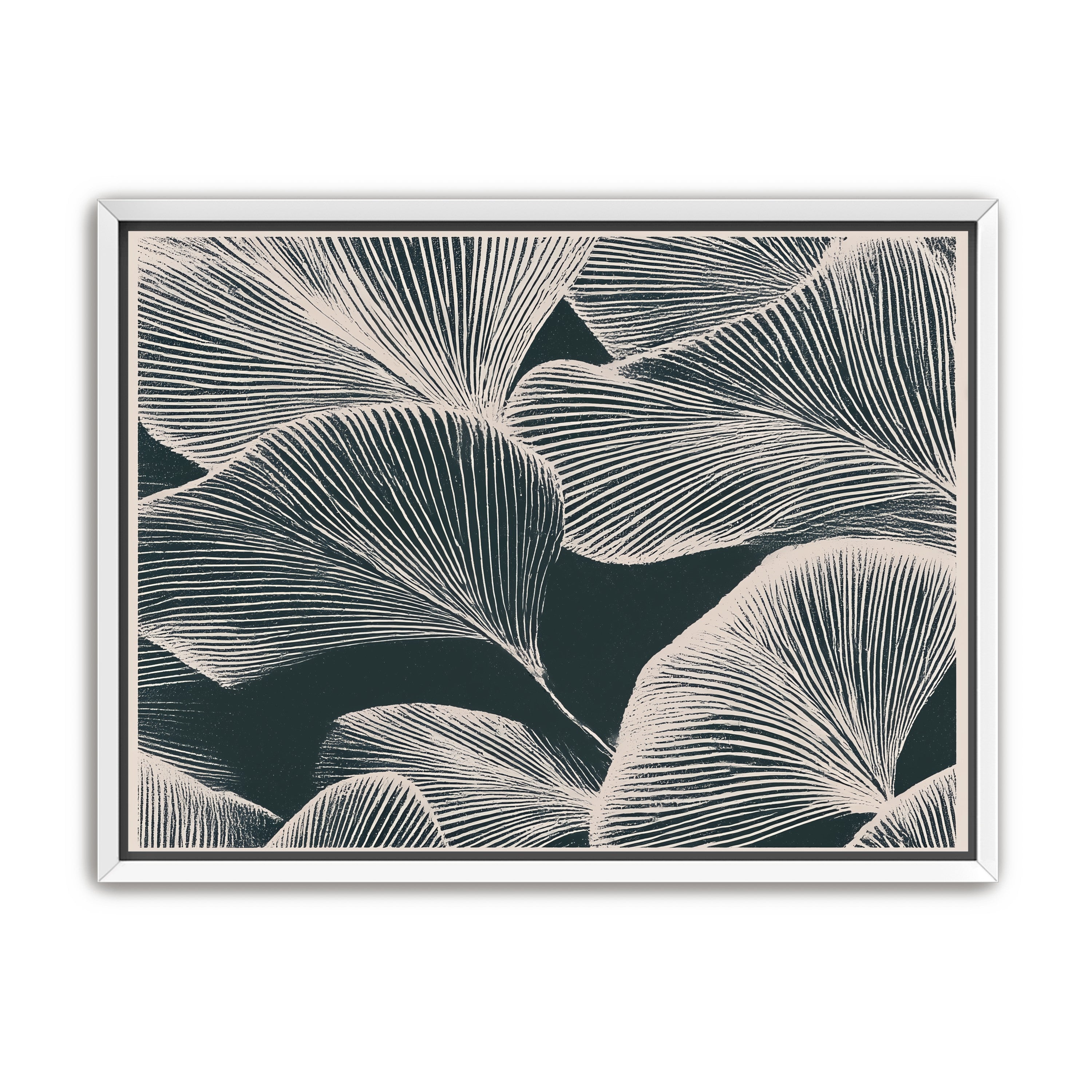 Pale veins on dark leaves