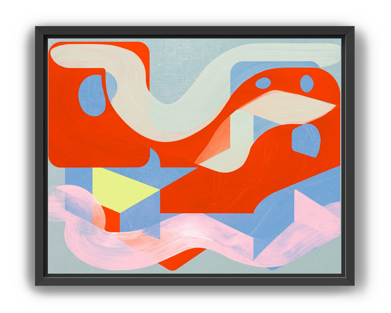 Pale sweep over red blocks