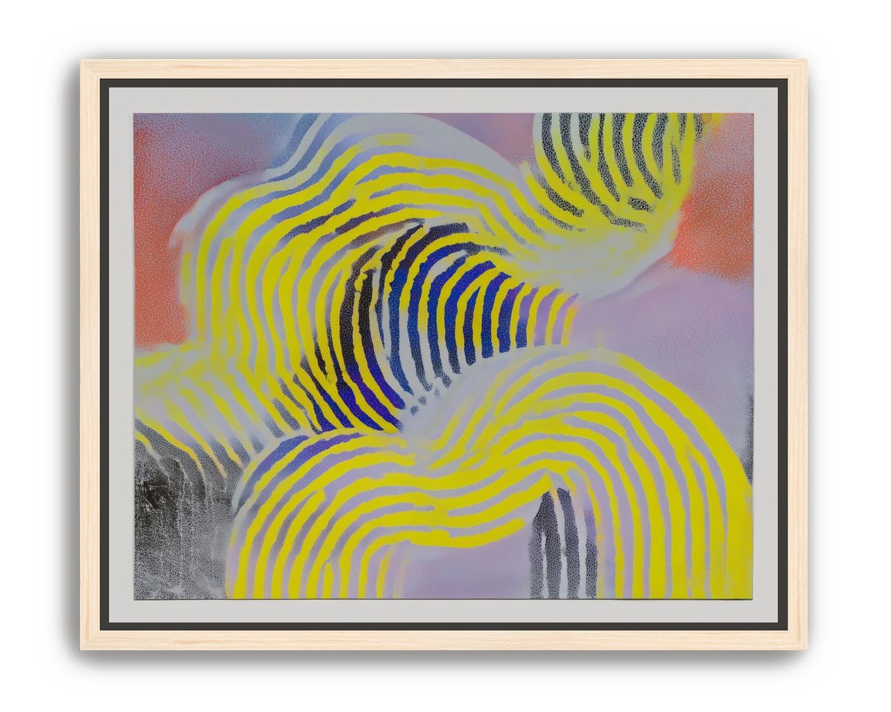Yellow bends through violet