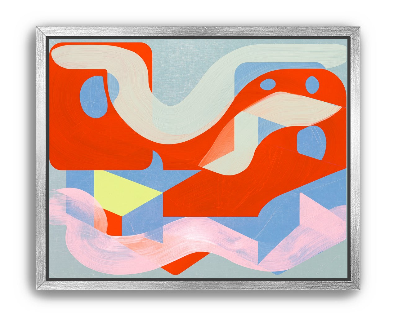 Pale sweep over red blocks