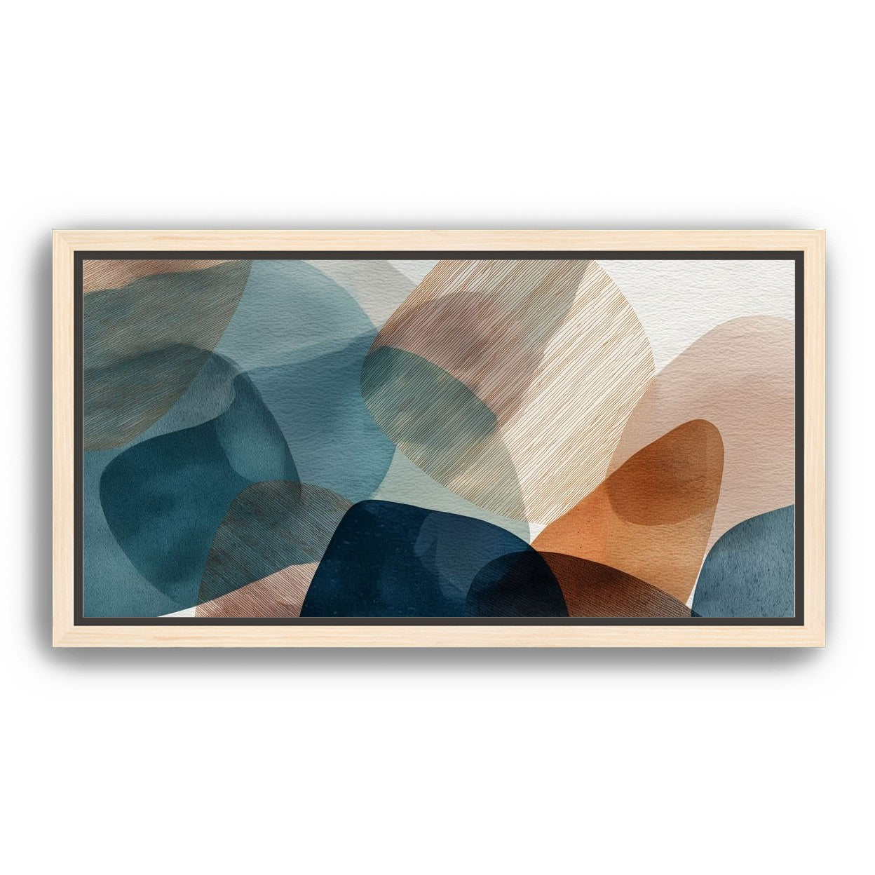 Translucent Ovals with Diagonal Grain