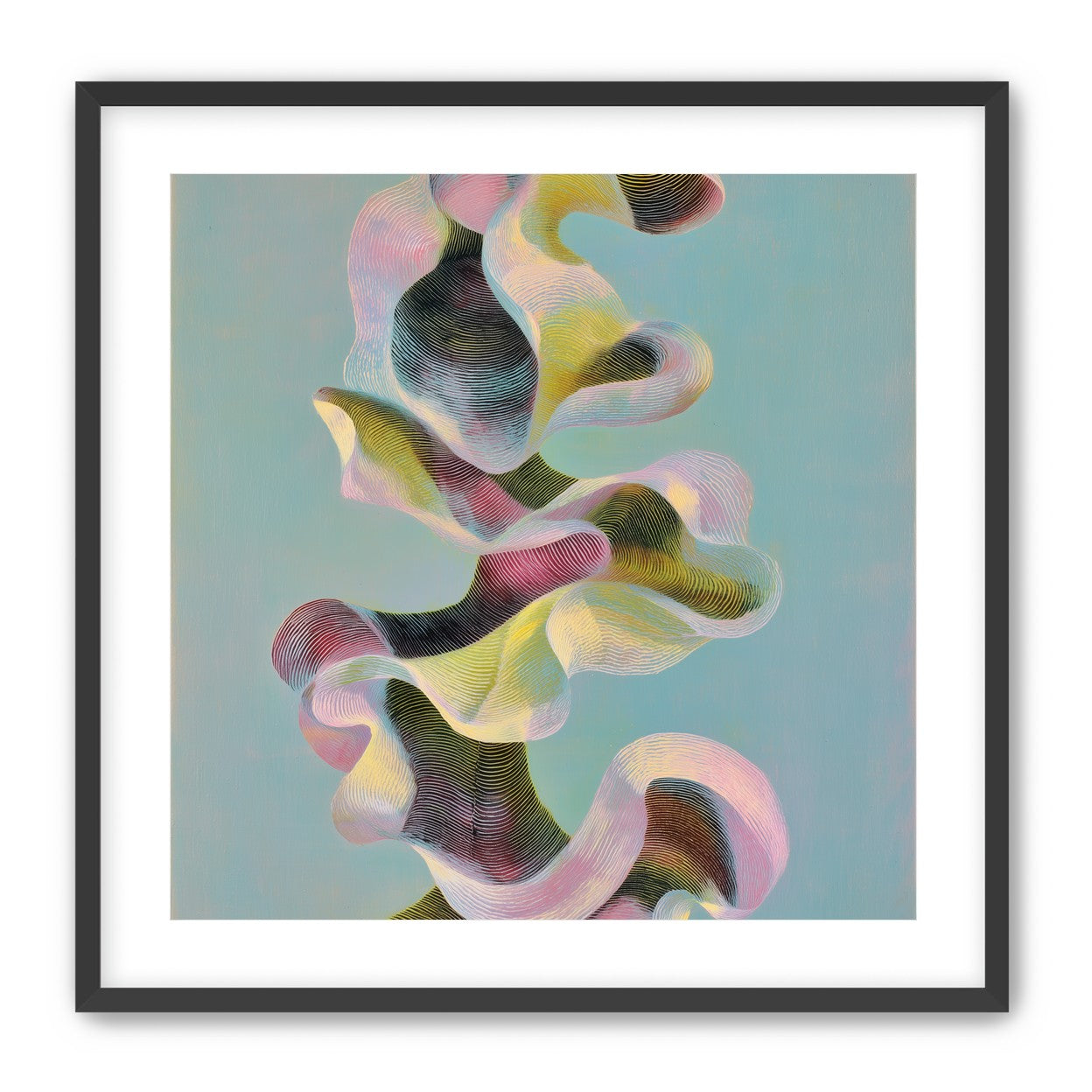 Folded ribbons in suspension