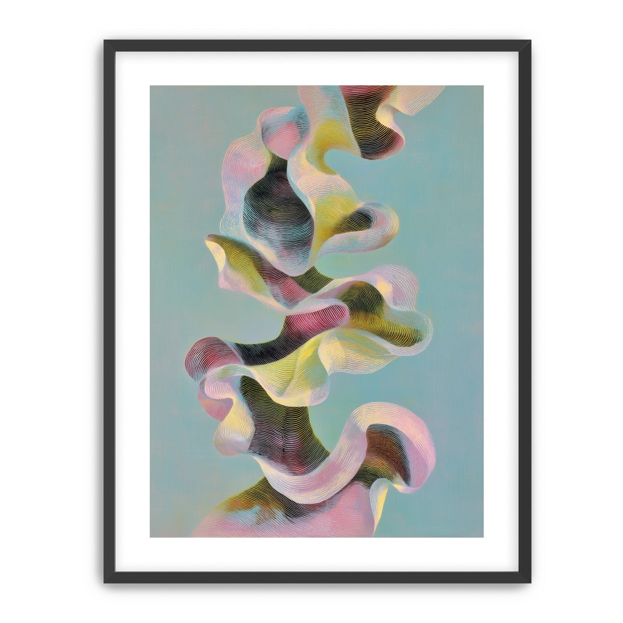 Folded ribbons in suspension