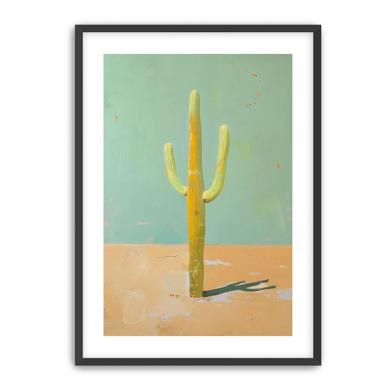 Saguaro beneath a pale sky