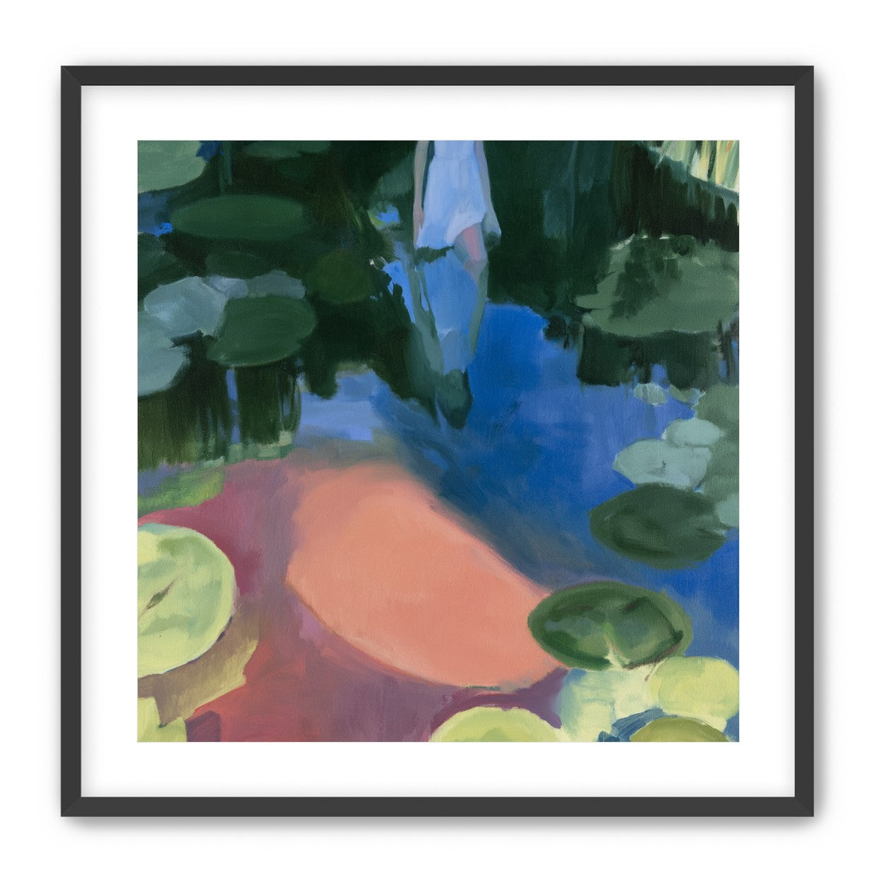 Woman in the lily pond