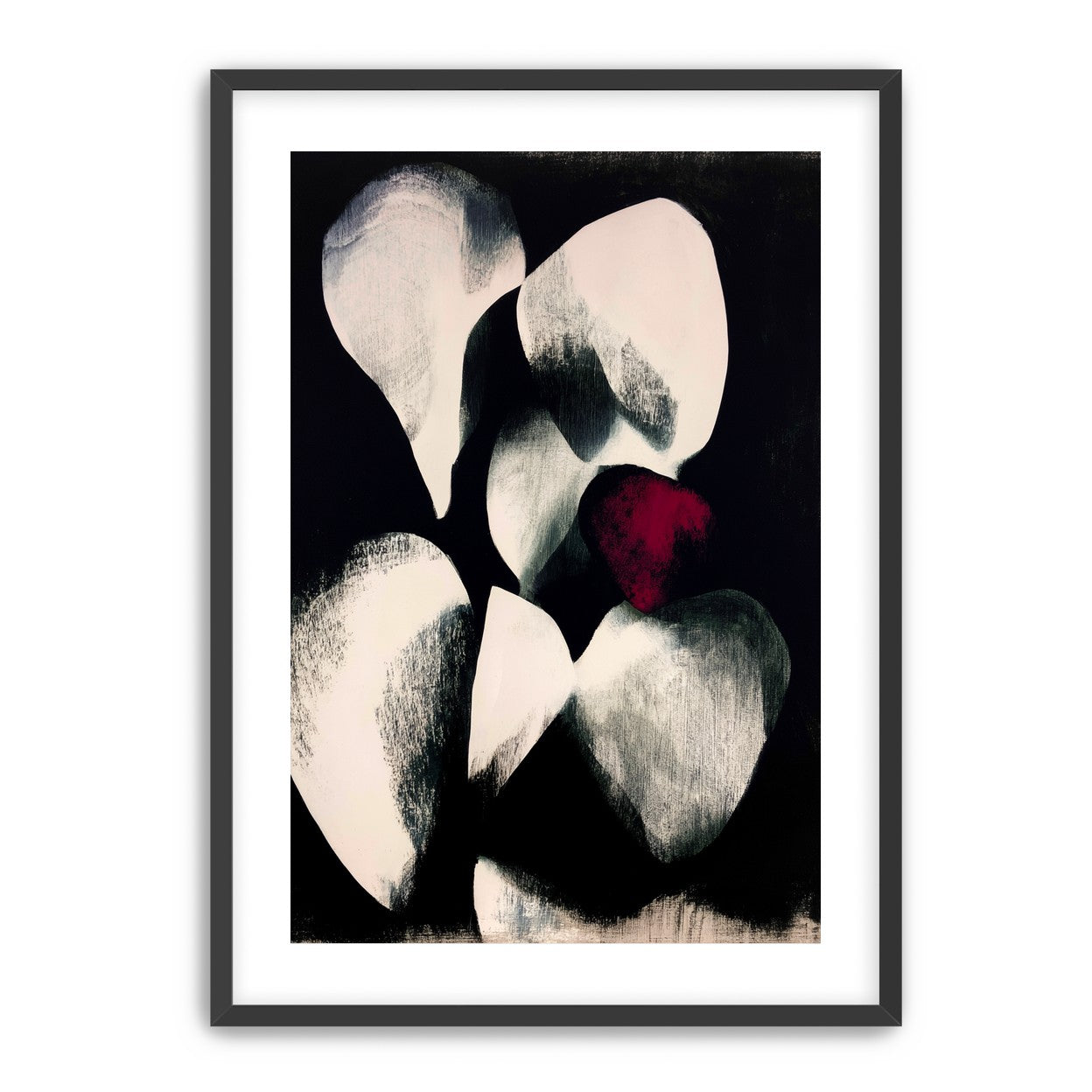 Red petal in shadowed bloom
