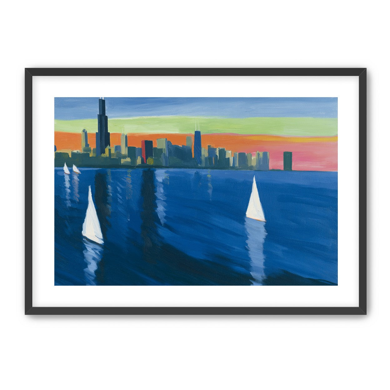 White sails against the skyline