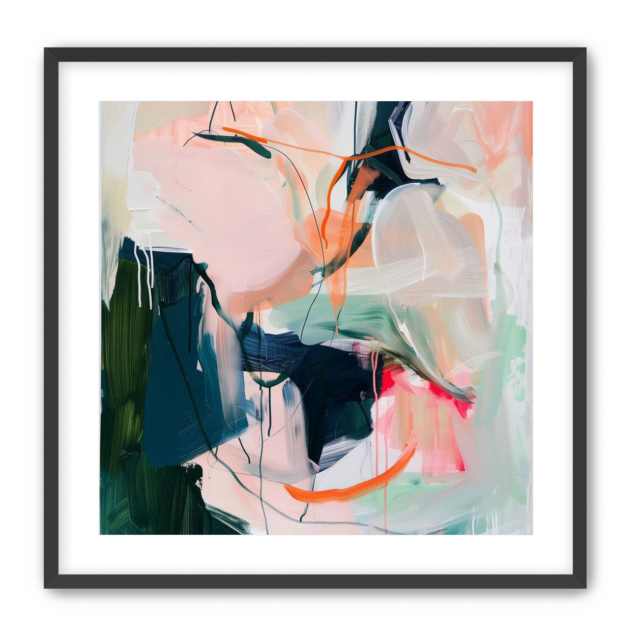 Interwoven Teal and Coral