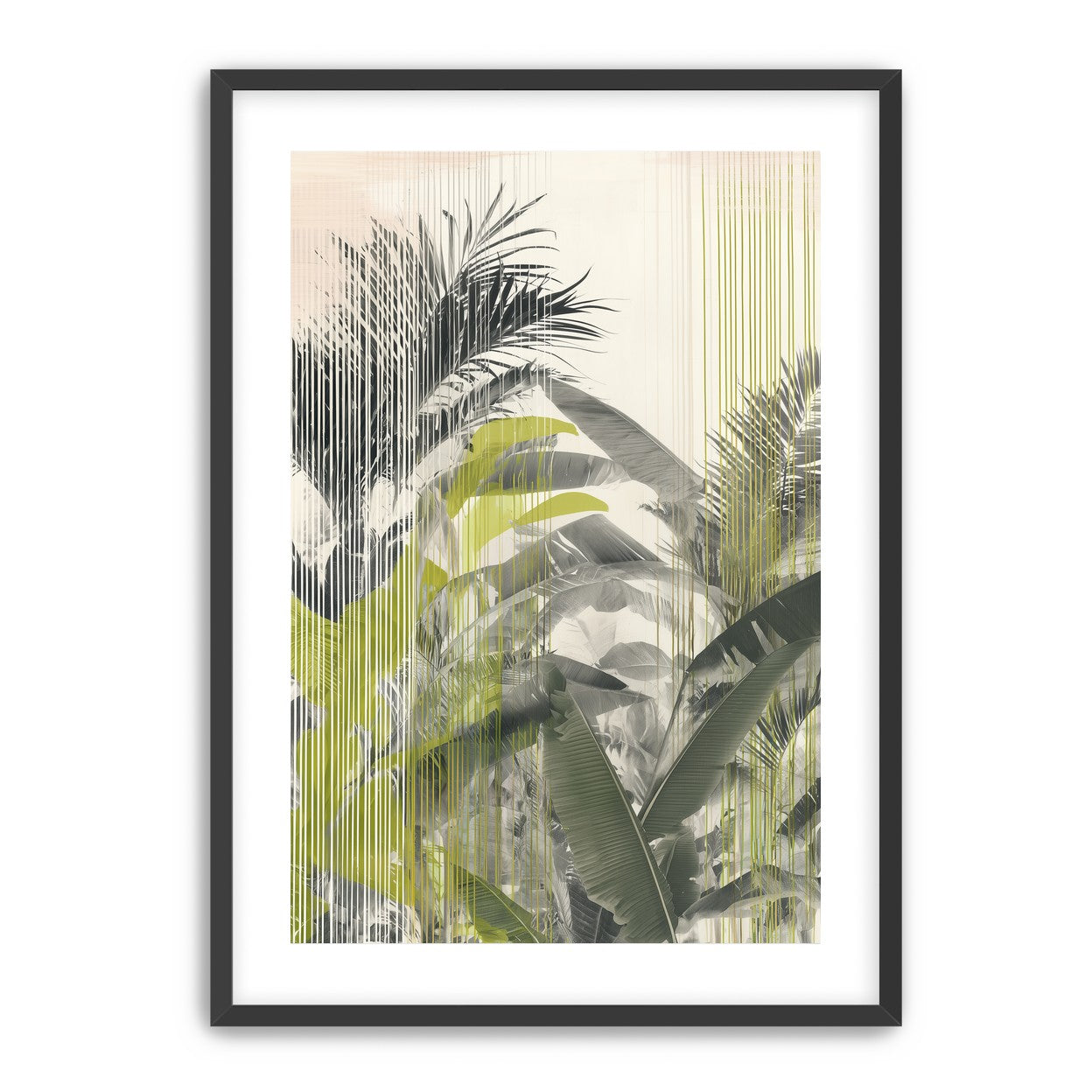 Chartreuse rain through palms