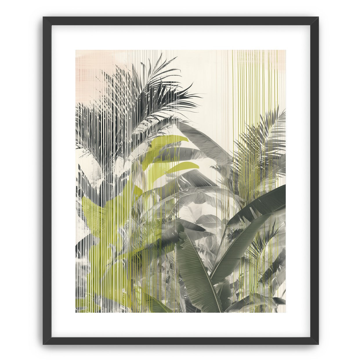 Chartreuse rain through palms