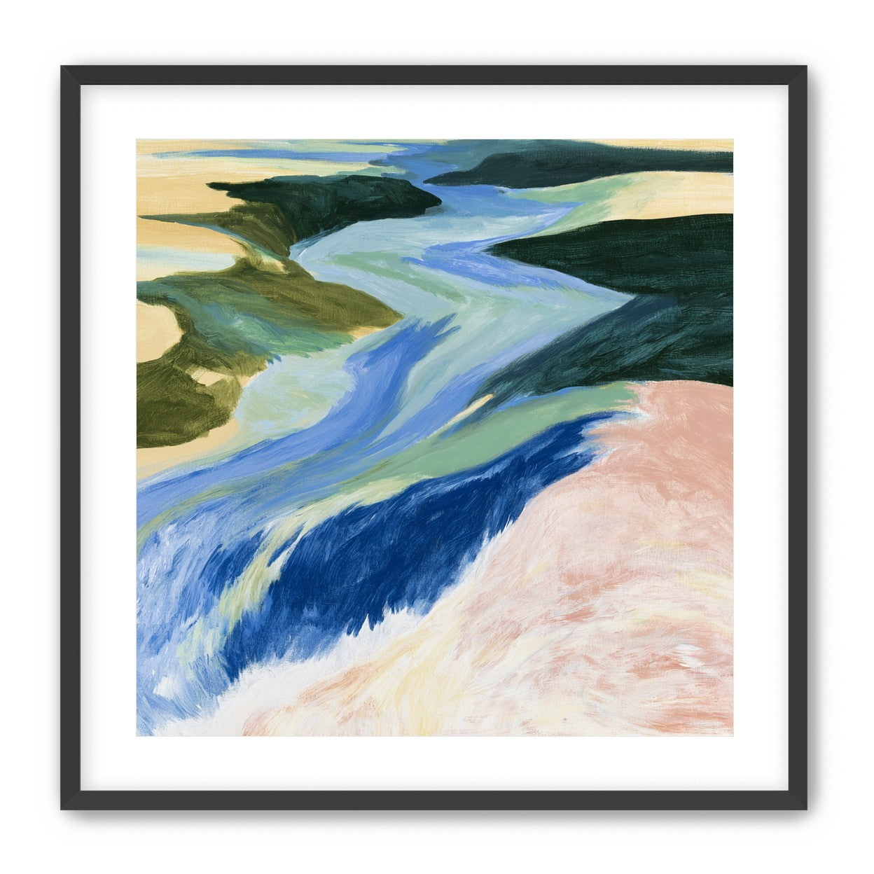 River bends through sandbars