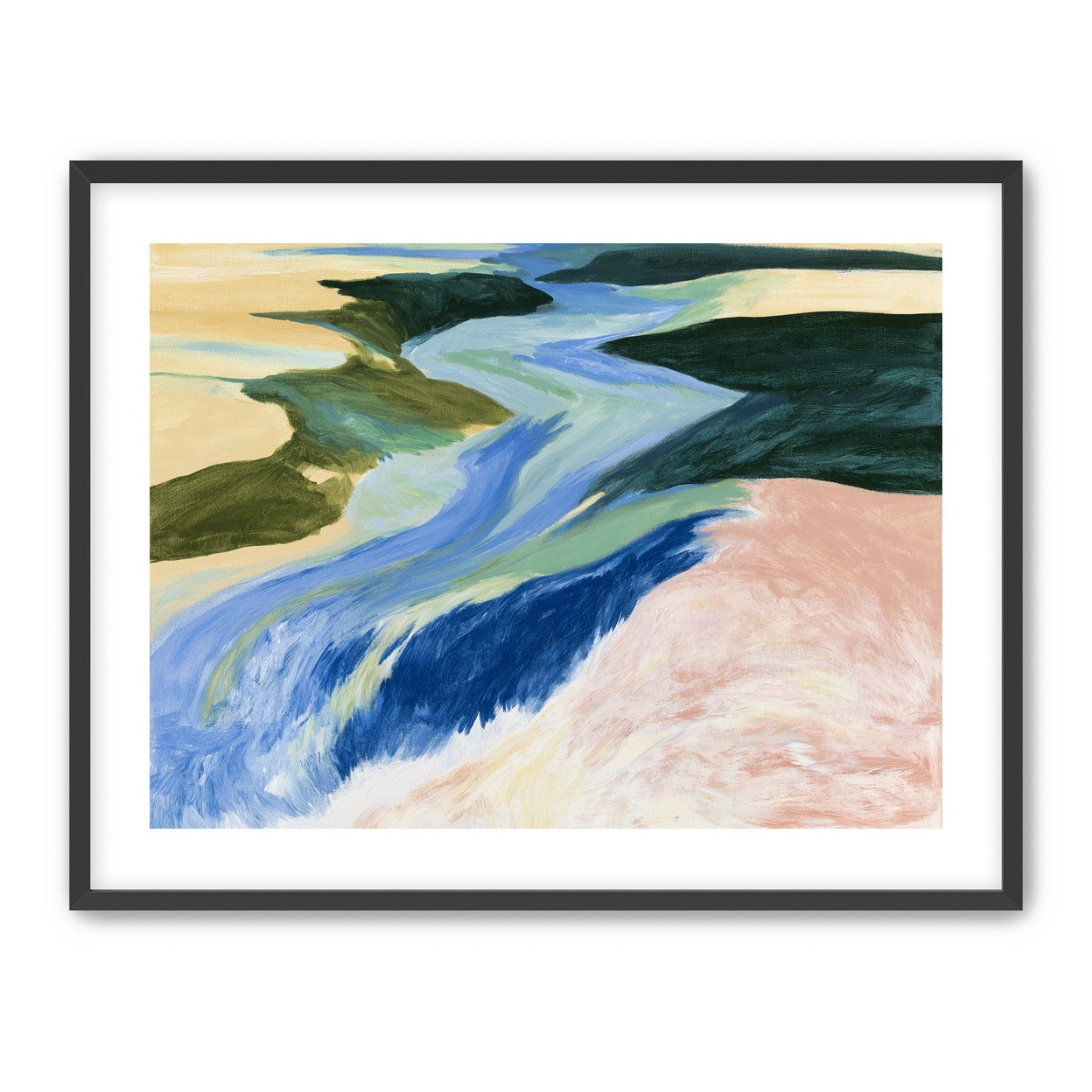 River bends through sandbars
