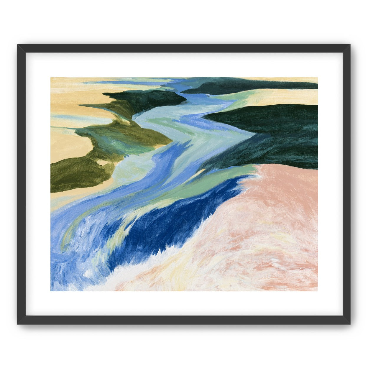 River bends through sandbars